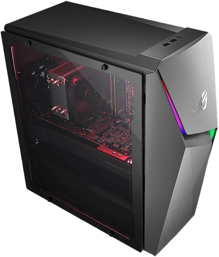 ASUS ROG Strix GL10DH Gaming Desktop PC, AMD Ryzen 5 3400G, GeForce GTX 1650, 8GB DDR4 RAM, 512GB PCIe SSD, Wi-Fi 5, Windows 10 Home, GL10DH-PH552