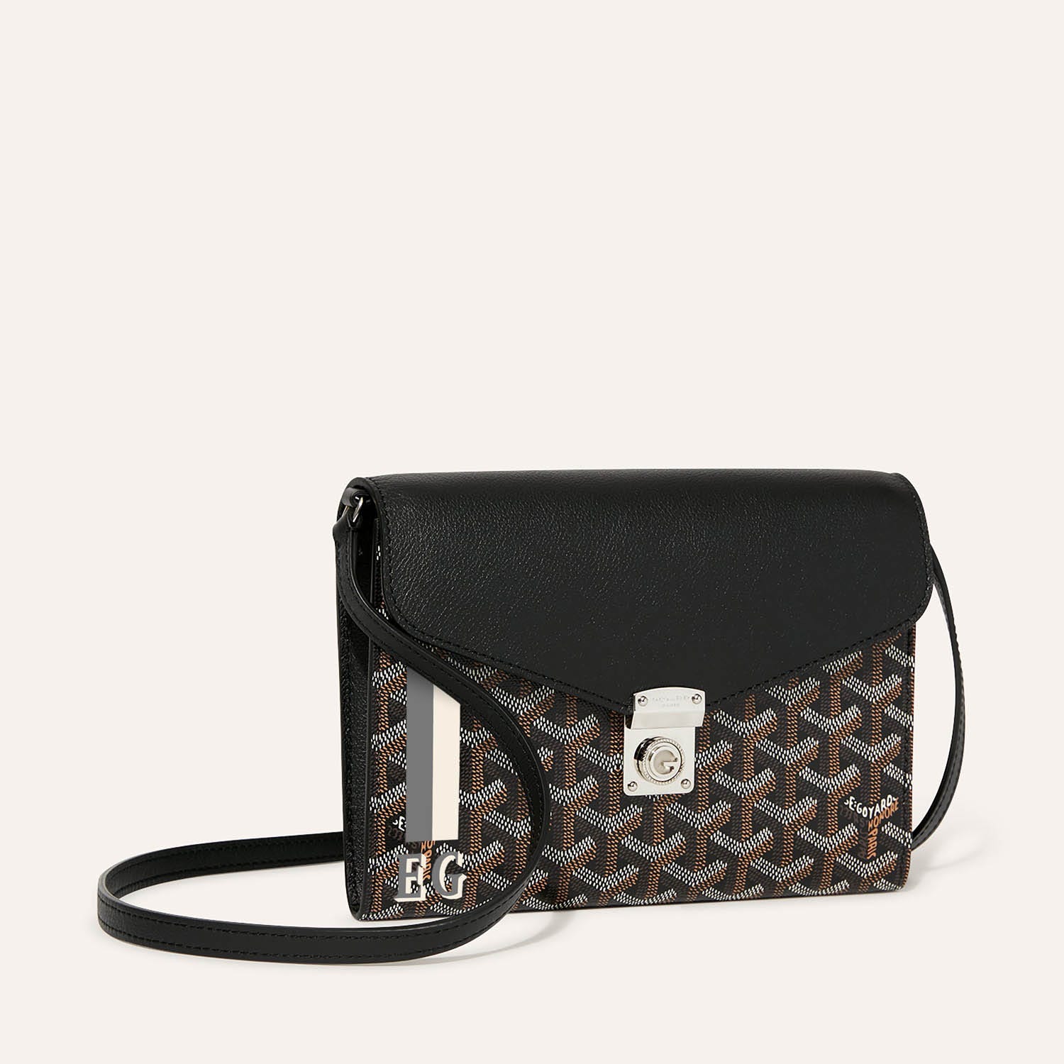 Chypre Wallet-Pouch Stripes and Initials