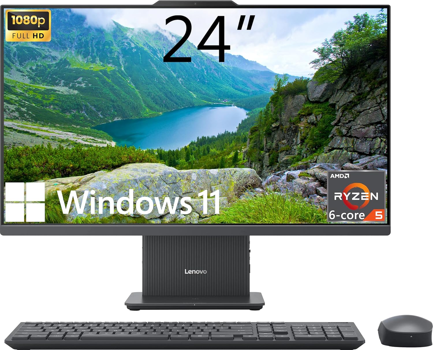 Lenovo IdeaCentre All-in-One Desktop Computer, 24