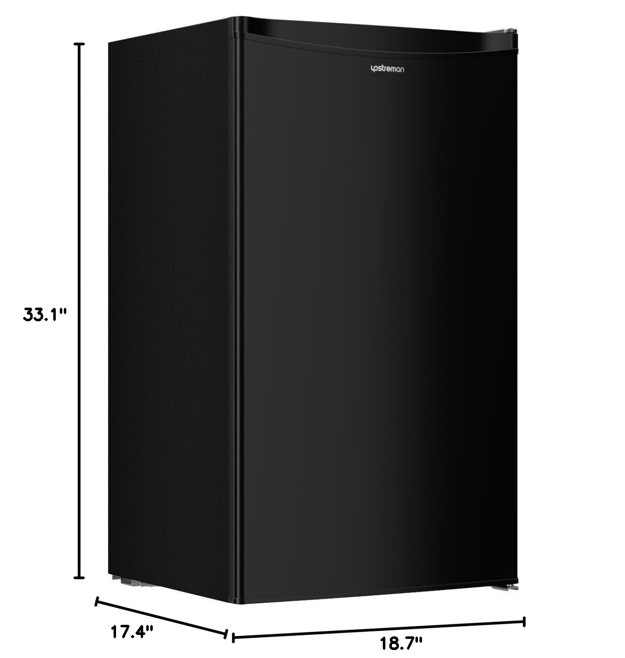 UPSTREMAN 3.2 Cu.Ft Mini Fridge with Freezer - Compact Black