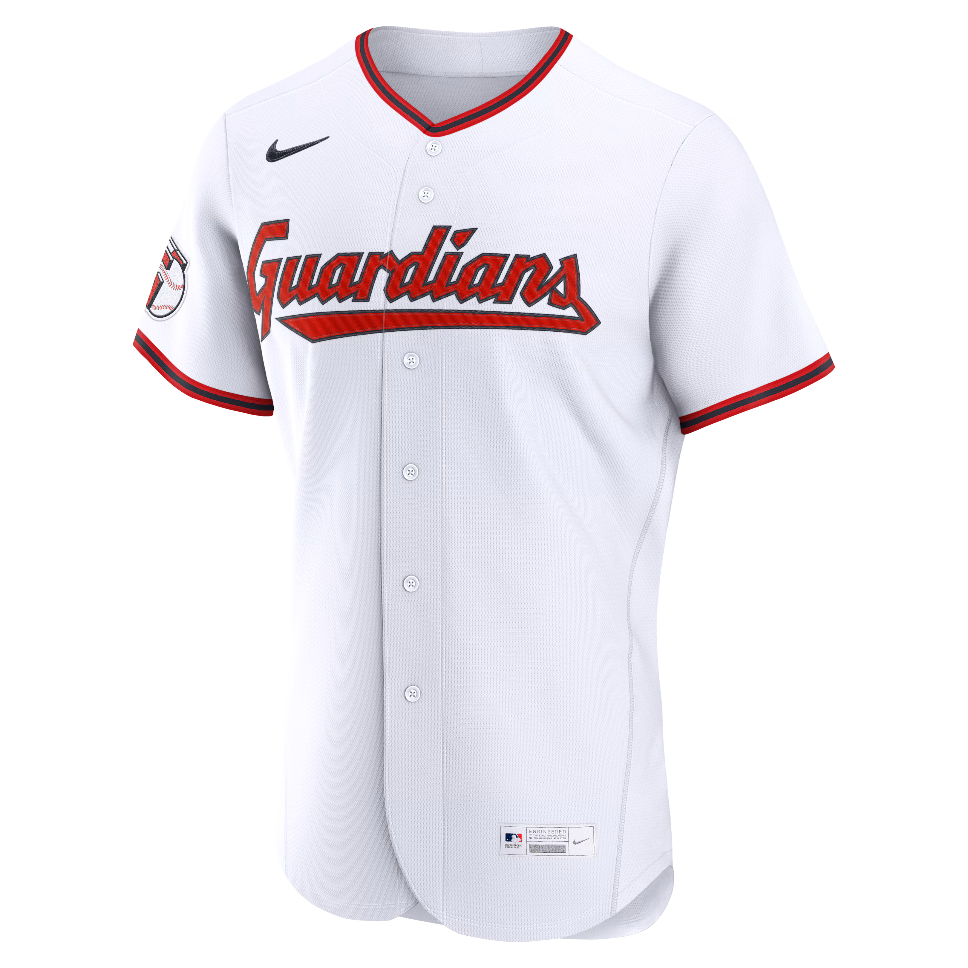 Cleveland Guardians Nike Home Authentic Custom Jersey - White