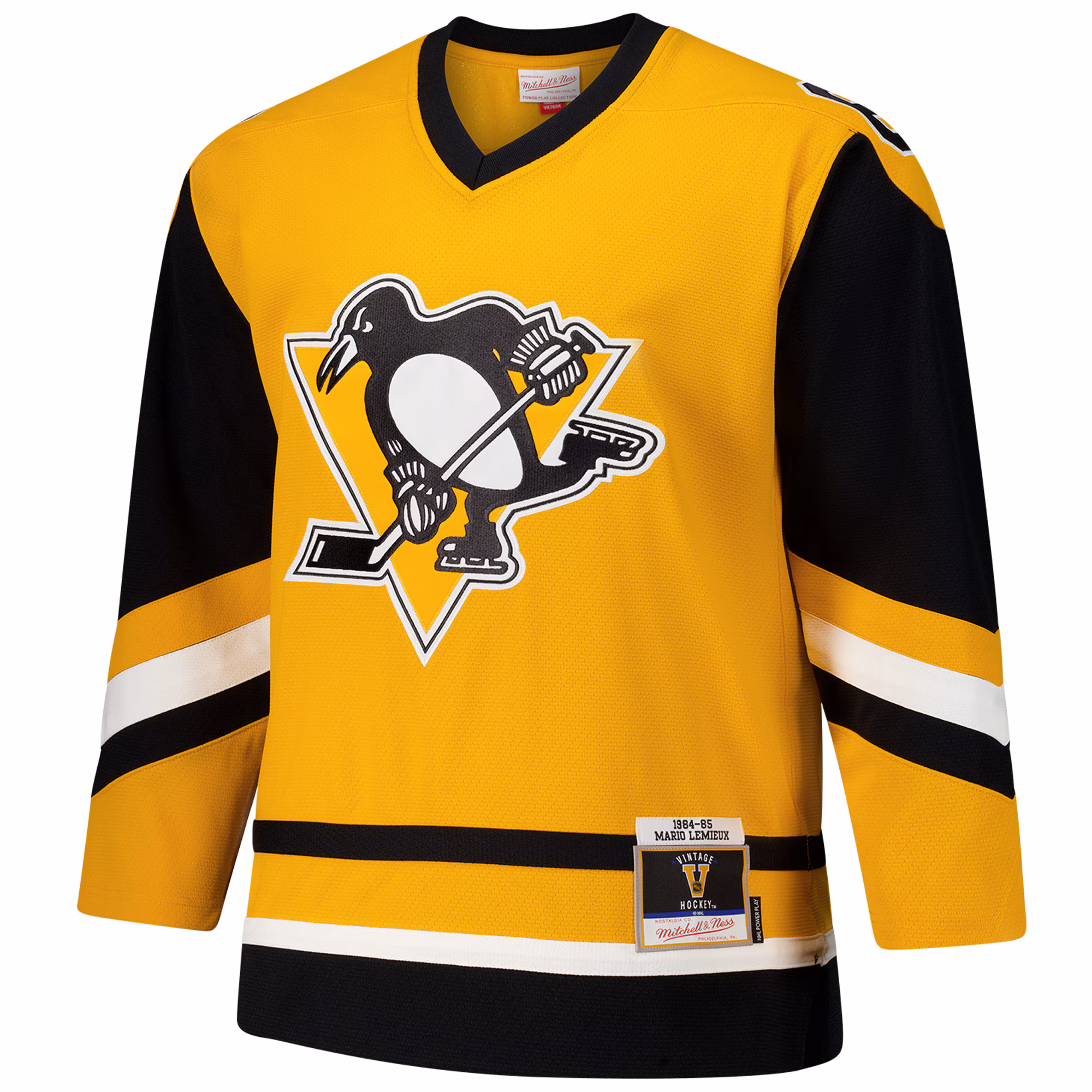 Mario Lemieux Pittsburgh Penguins 1984-85 Power Play Jersey - Gold