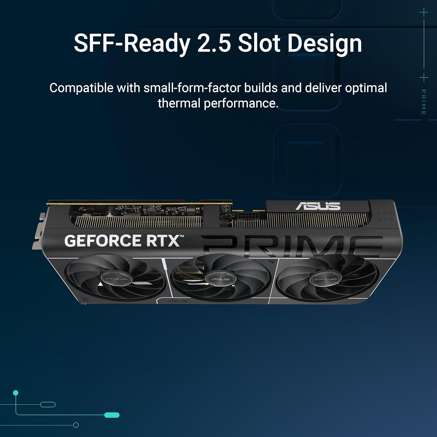 ASUS The SFF-Ready Prime GeForce RTX™ 5070 Graphics Card, NVIDIA (PCIe® 5.0, 12GB GDDR7, HDMI®/DP 2.1, 2.5-Slot, Axial-tech Fans, Dual BIOS)