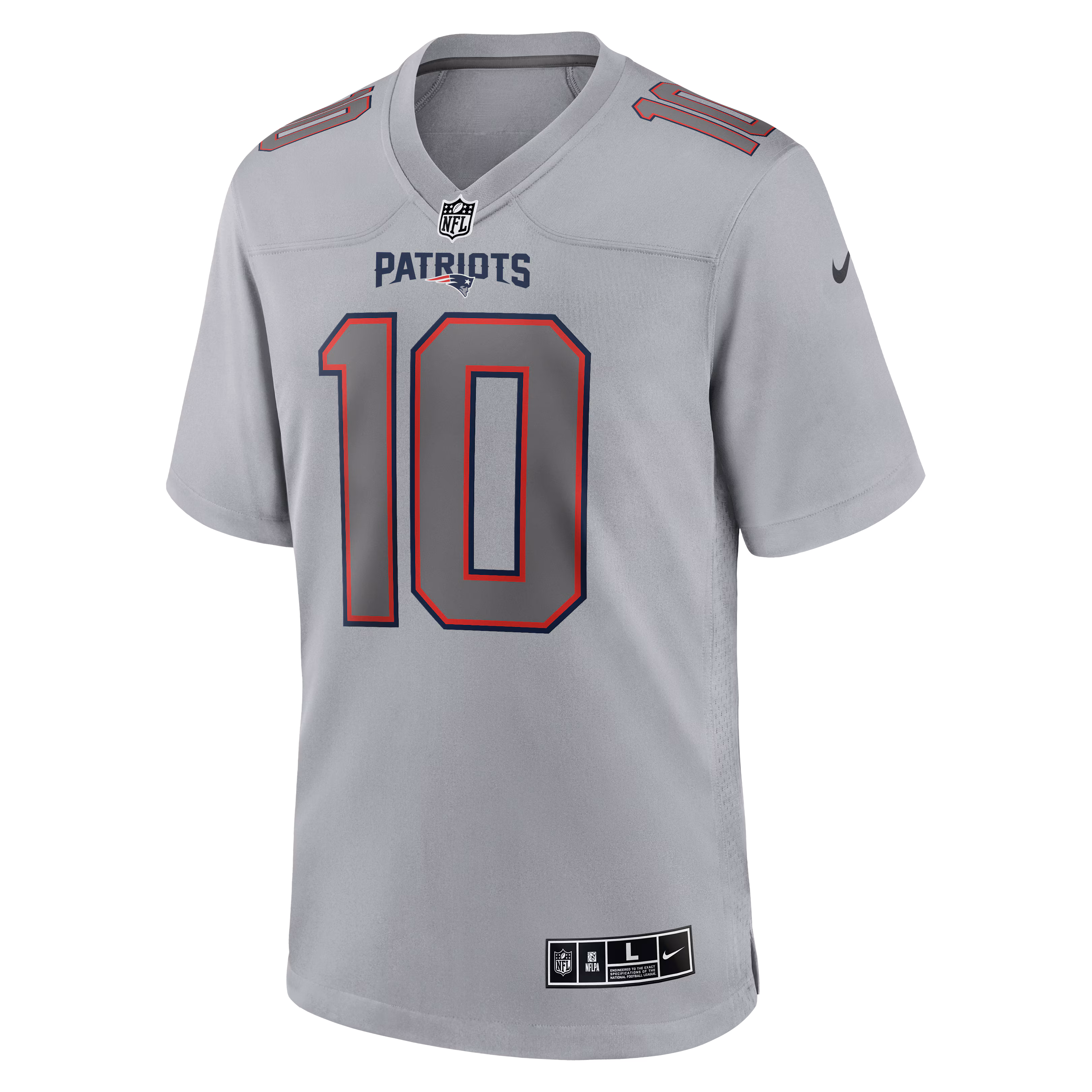 Drake Maye New England Patriots Nike Atmosphere Fashion Game Jersey - Gray