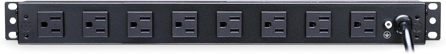 CyberPower PDU15B2F8R Basic PDU, 100-125V, 15A (Derated to 12A), 10 Outlets, 1U Rackmount