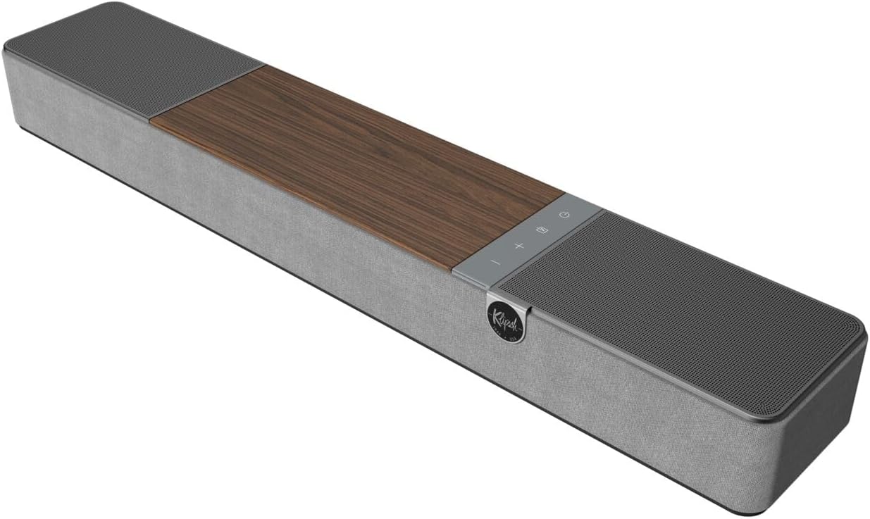 Klipsch Flexus CORE 100 2.1 Channel Powered by Onkyo Bluetooth Sound Bar with Dolby Atmos and Custom Tuned Bass - Walnut, 28