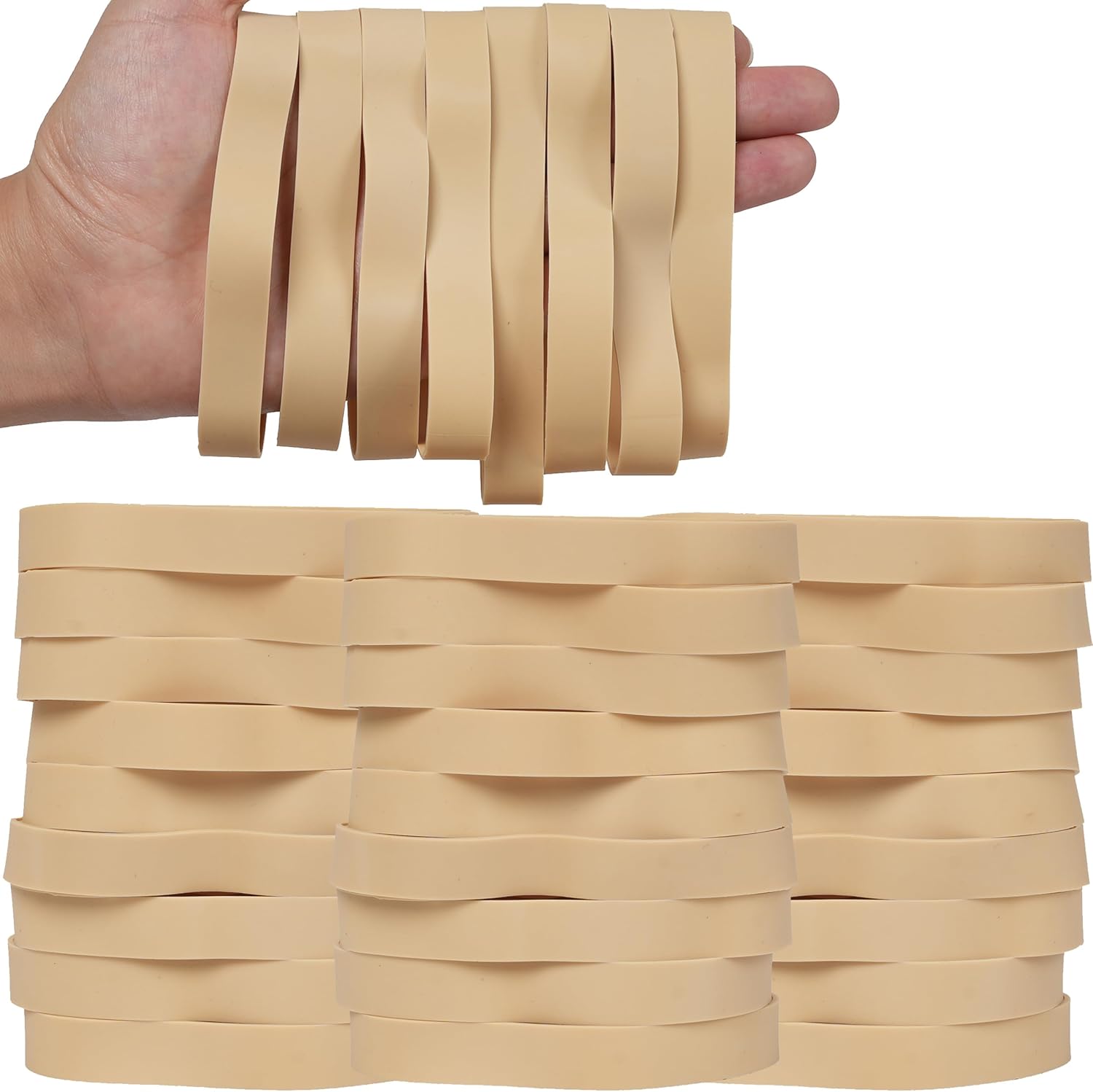HAIDIBAO-Rubber Bands 40 Pcs Size#105 Big Wide Rubber Band Large Elastic Rubber Bands Office Supplies Heavy Duty Strong Elastic Bands Outdoor (5.12
