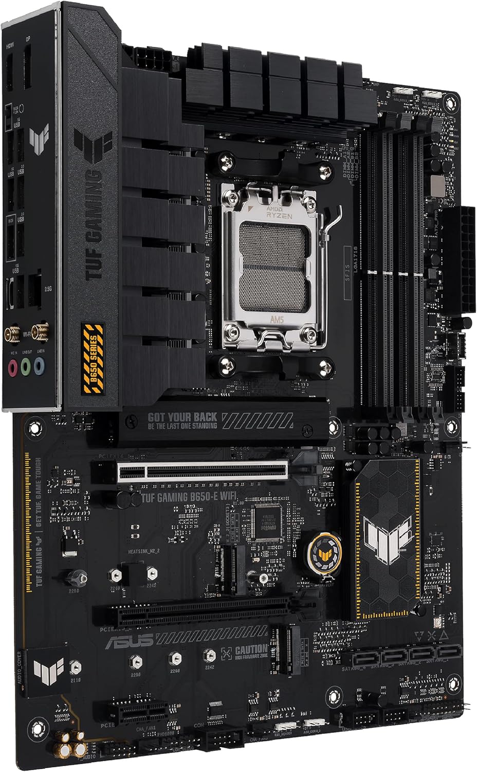 ASUS TUF Gaming B650-E WIFI AMD B650 AM5 DDR5 8000 DP HDMI 3x M2 USB3.2 WiFi 6E + BT AURA RGB 2.5Gbit LAN ATX Motherboard with ASUS TUF Protection, Q-Design, Armoury Crate (Renewed)