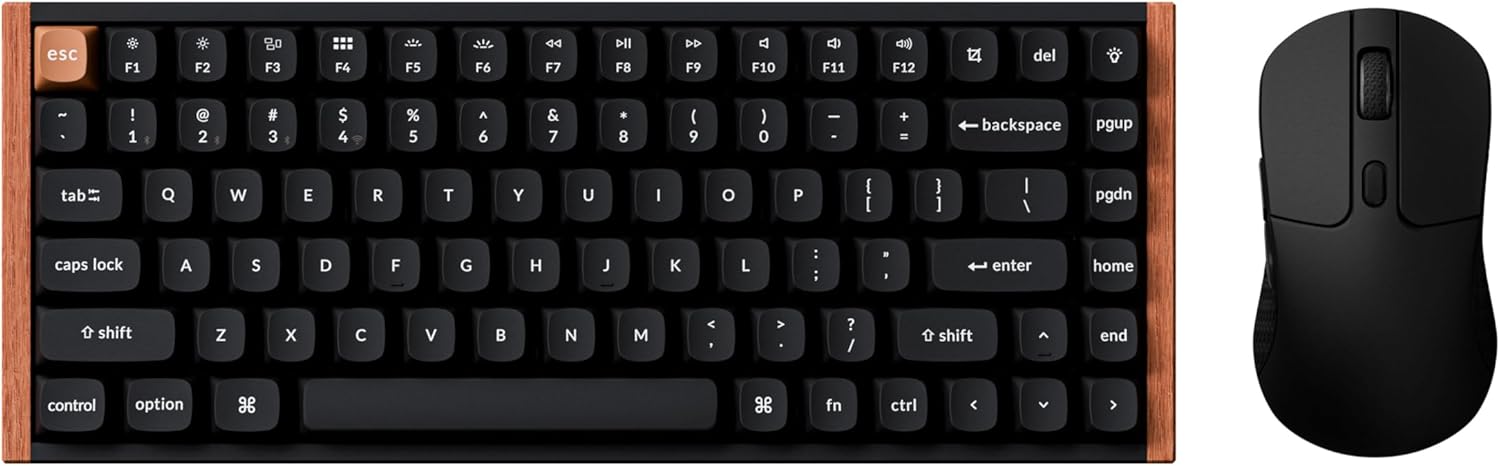 Keychron K2 HE Wireless Magnetic Switch Custom Keyboard and M3 Bluetooth 79g Lightweight Mouse QMK 2.4 GHz with Hall Effect Gateron Double-Rail, 3311 Sensor 12000 DPI Compatible with Mac Windows Linux