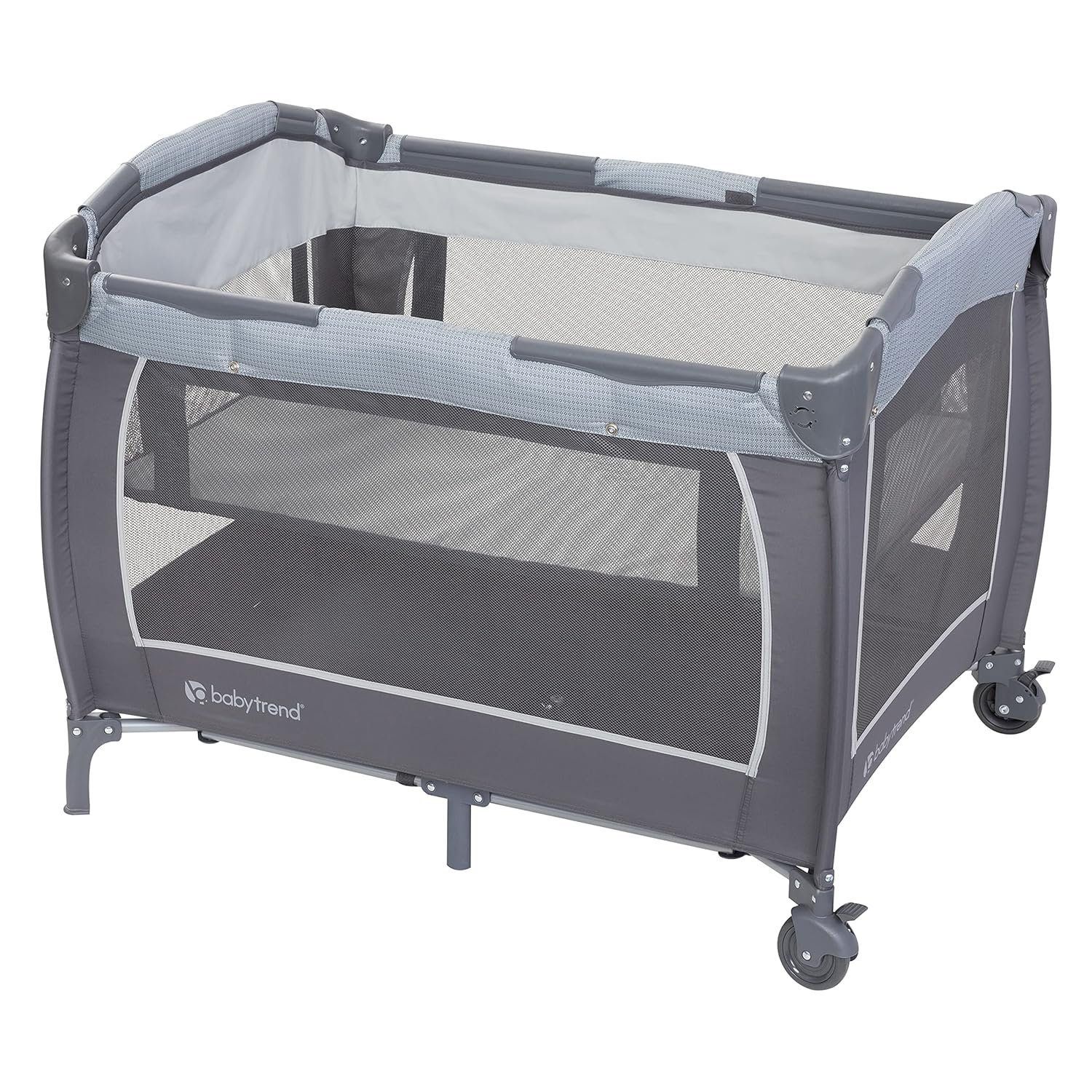 Baby Trend Lil' Snooze™ Deluxe III Nursery Center® Playard for Twins, Cozy Grey