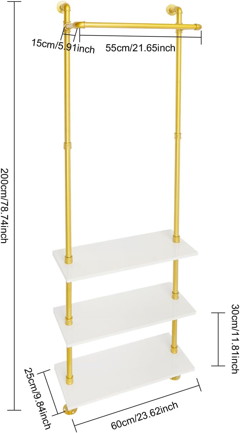 Wall-Mounted Clothes Hanging Rack – Multi-Purpose Coat & Clothing Storage for Corridor, Entrance, Bedroom, Living Room & Laundry – Space-Saving Home Decor Solution