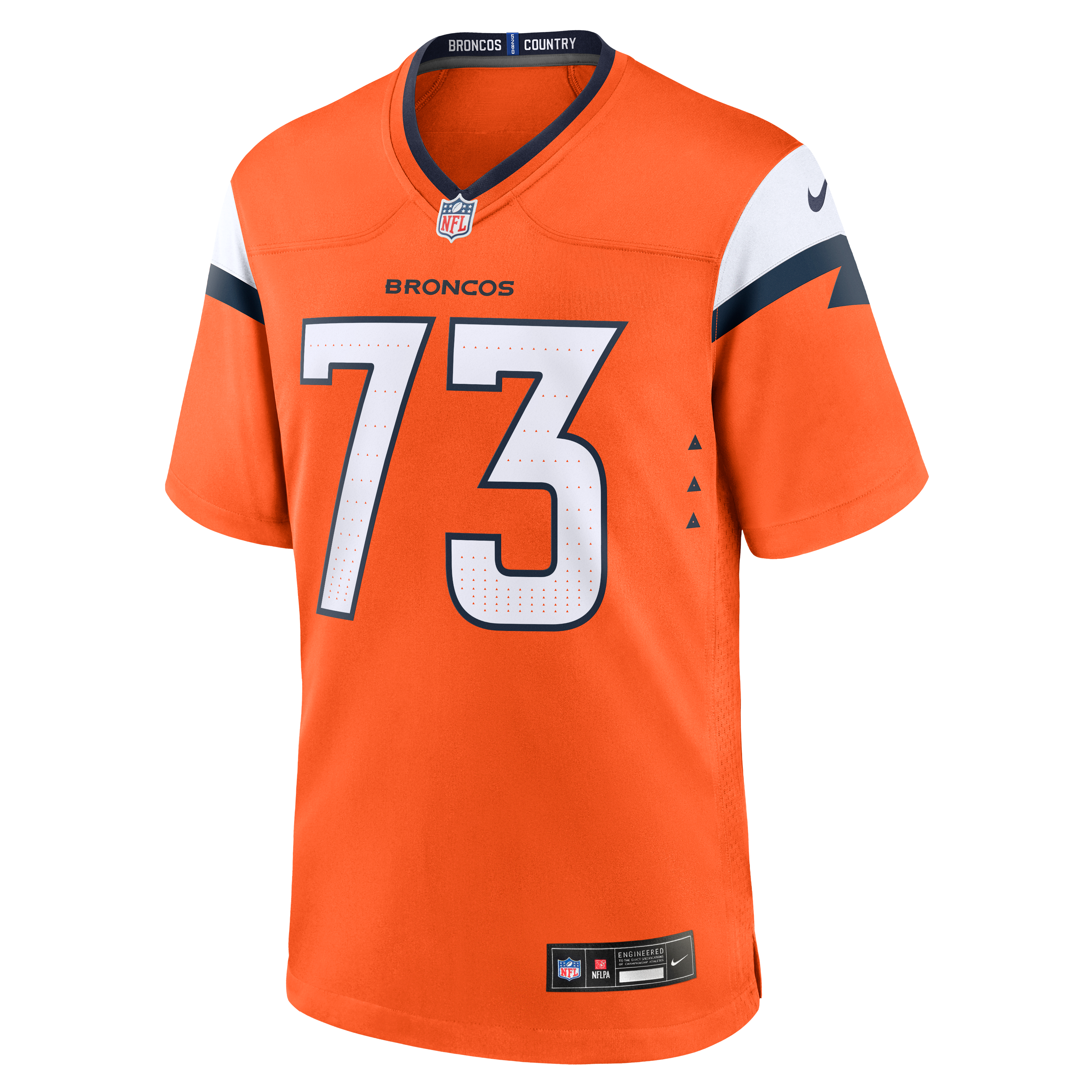 Frank Crum Denver Broncos Nike Team Game Jersey -  Orange