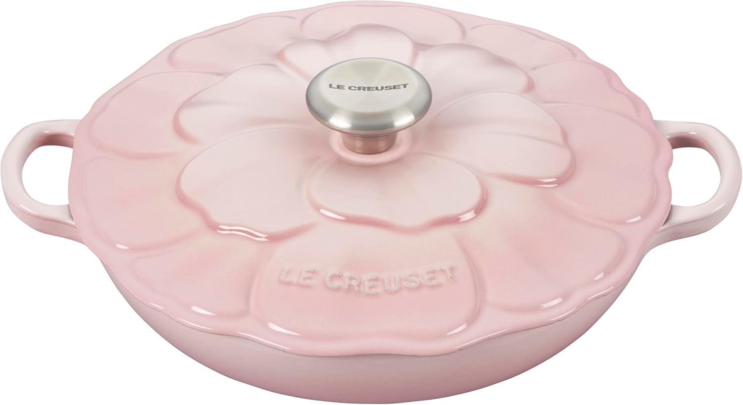 Le Creuset Signature Enameled Cast Iron Petal Braiser, 2.25qt., Shell Pink