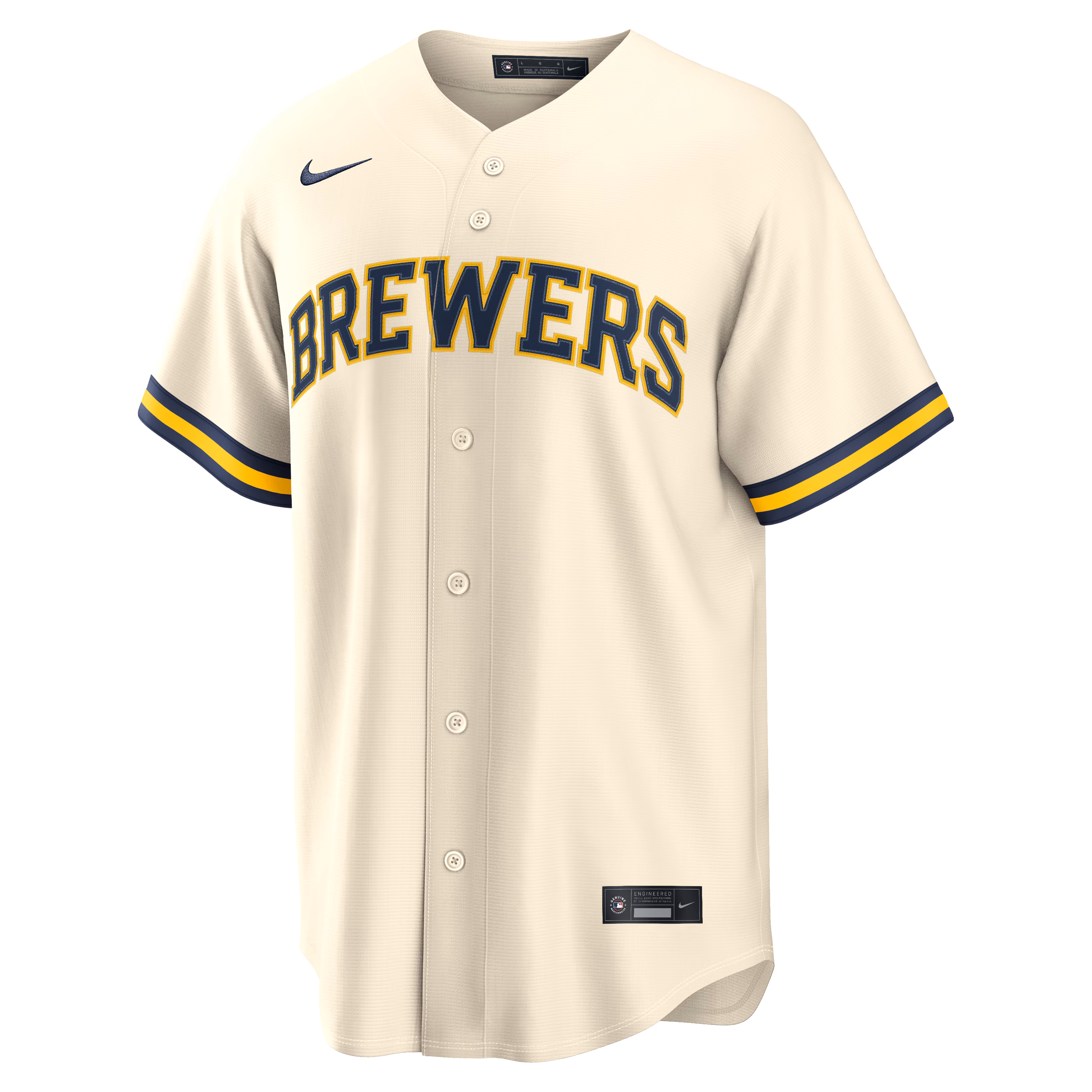 Jackson Chourio Milwaukee Brewers Nike Home Replica Jersey - Cream