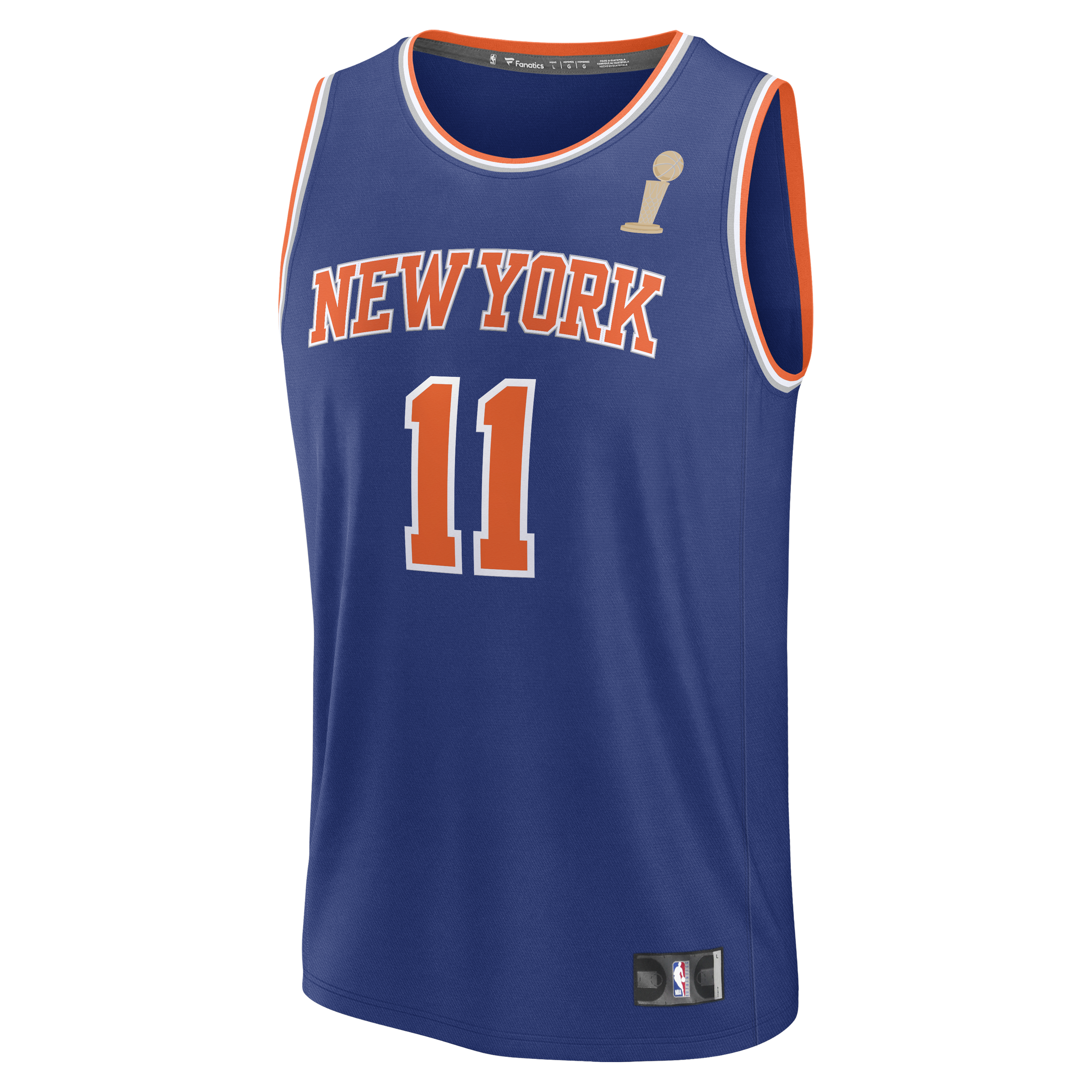 Jalen Brunson New York Knicks Fanatics Youth 2026 NBA Finals Champions Fast Break Replica Jersey - Icon Edition - Blue