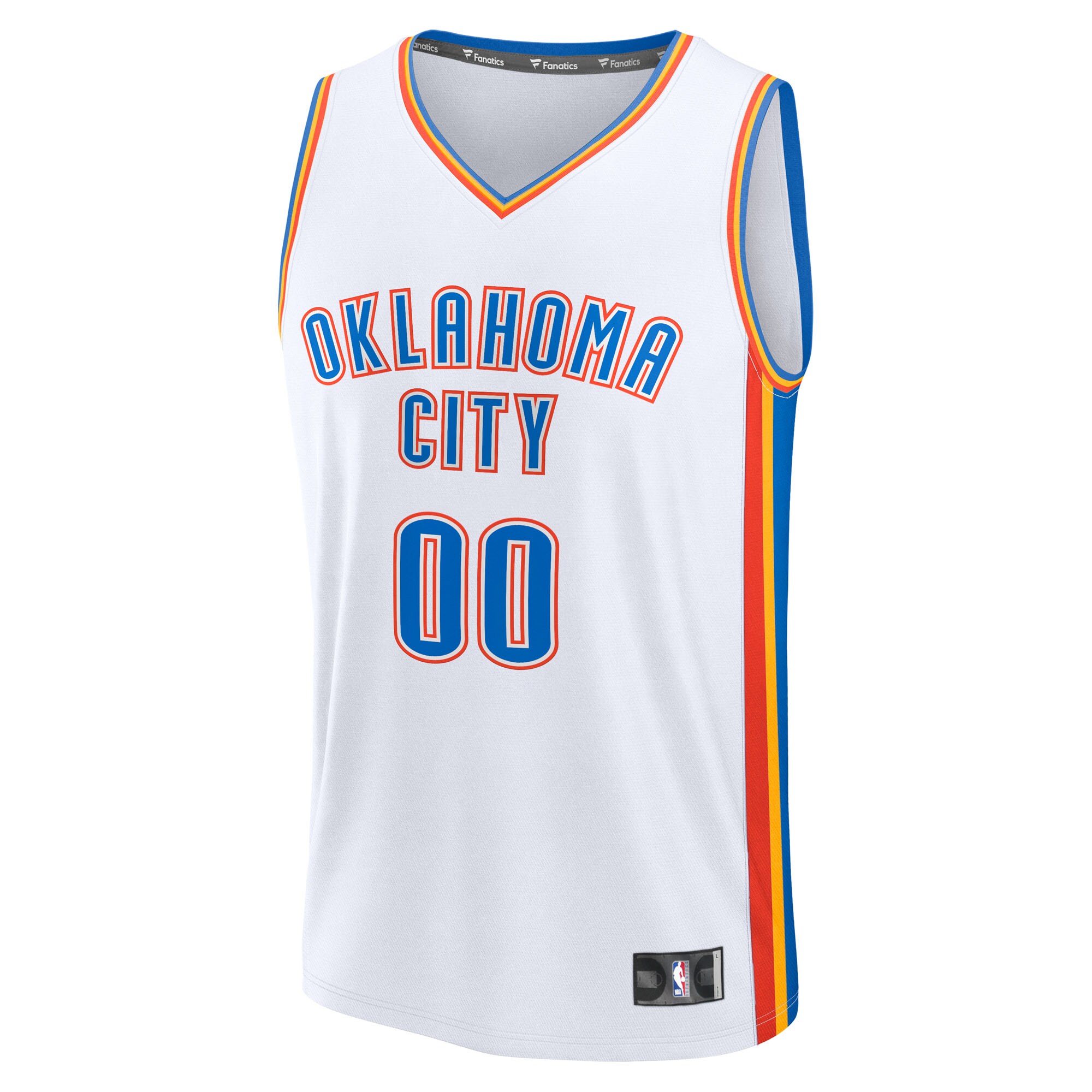 Oklahoma City Thunder Fanatics Fast Break Custom Jersey - Association Edition - White