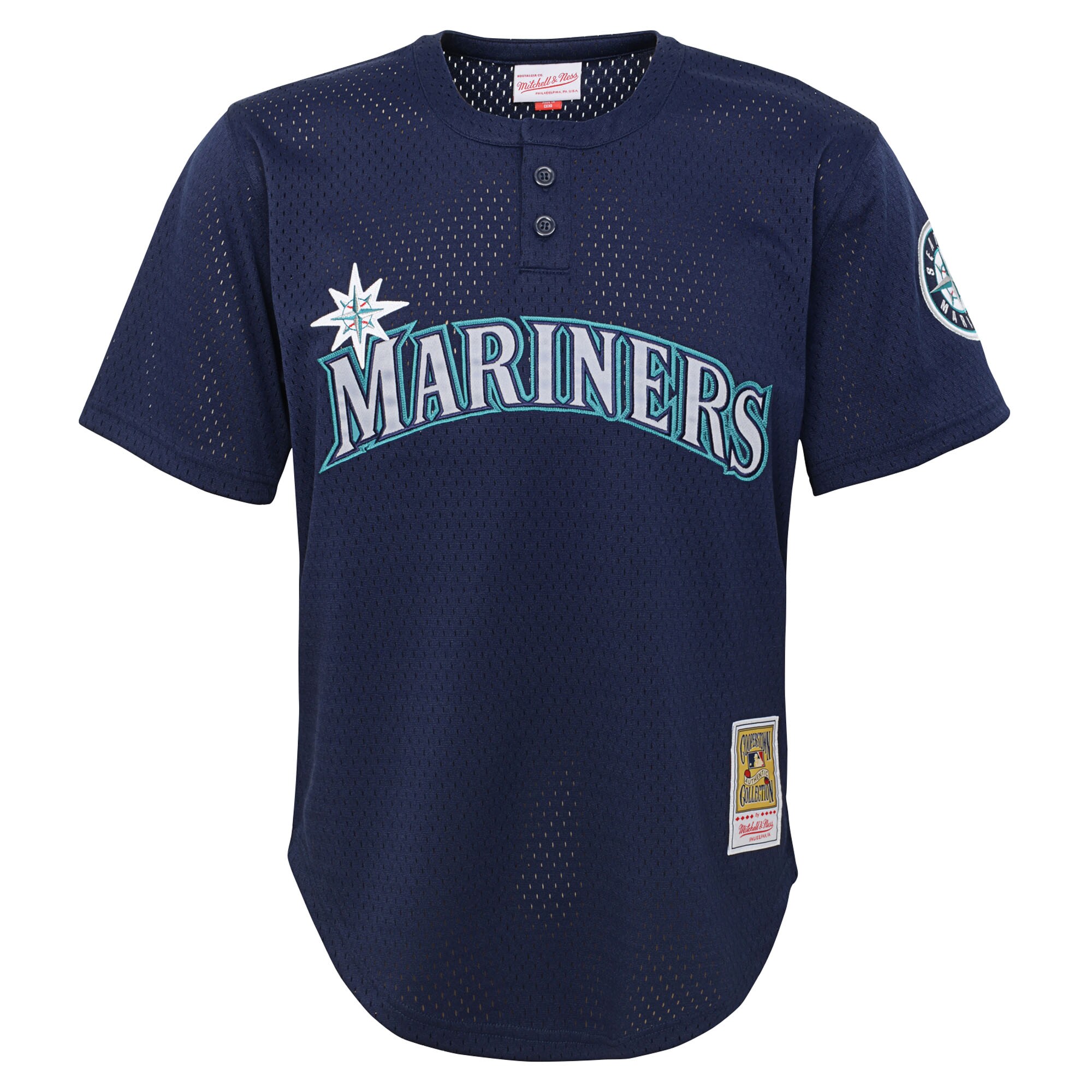 Ichiro Suzuki Seattle Mariners Mitchell & Ness Youth Cooperstown Collection Mesh Batting Practice Jersey - Navy