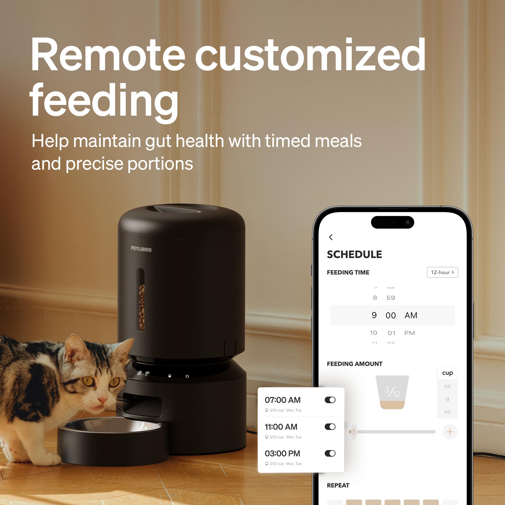 PETLIBRO Automatic Cat Feeder with 5G WiFi and Timer
