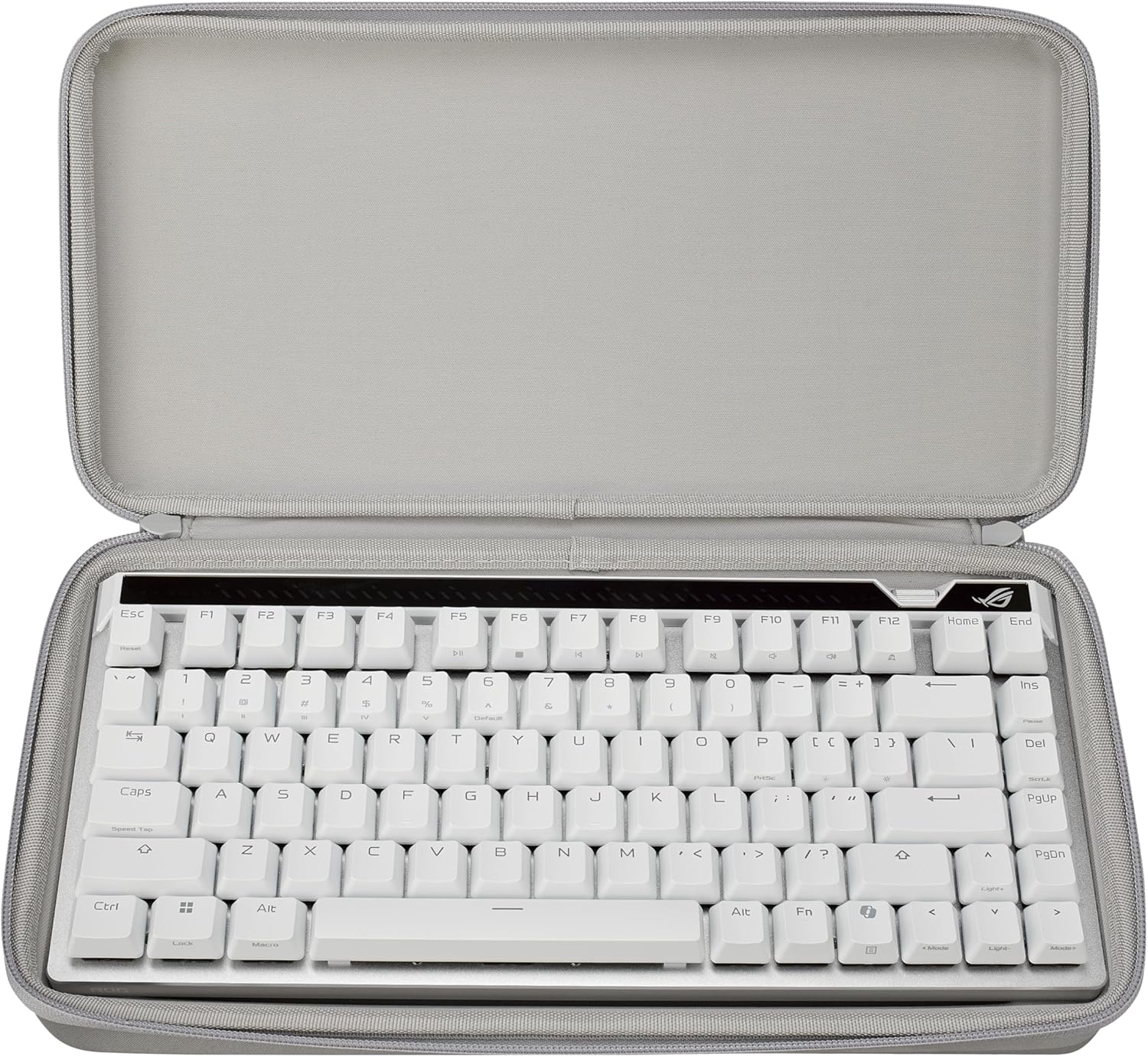 ASUS ROG Falchion Ace 75 HE Wired Analog Hall Effect Gaming Keyboard– 75% TKL, USB, Hot Swappable HFX V2X Magnetic Switch, Rapid Trigger, 8KHz Polling, PBT Keycap, Carry Case, Web based Config - White