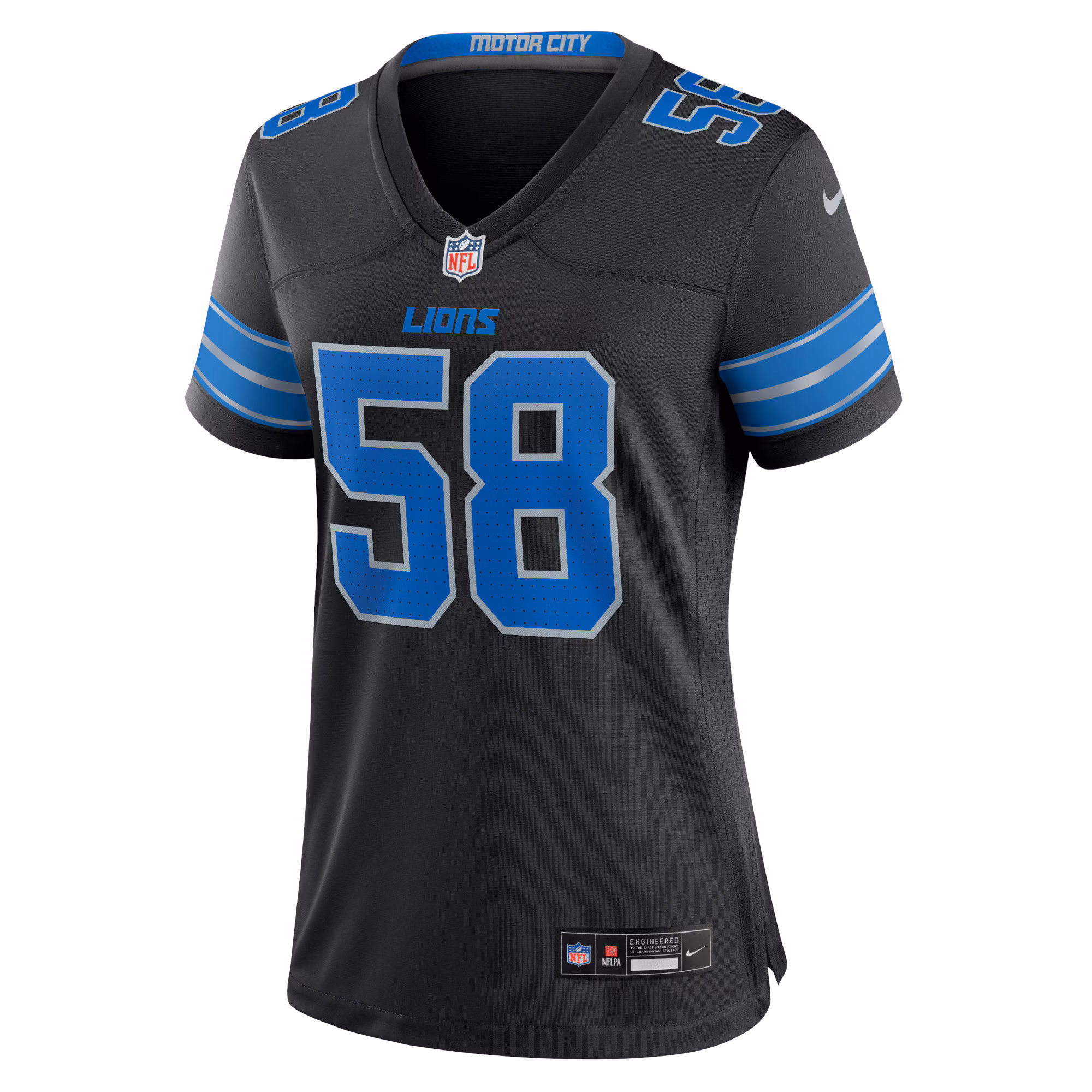 Penei Sewell Detroit Lions Nike Women's 2nd Alternate Game Jersey - Black