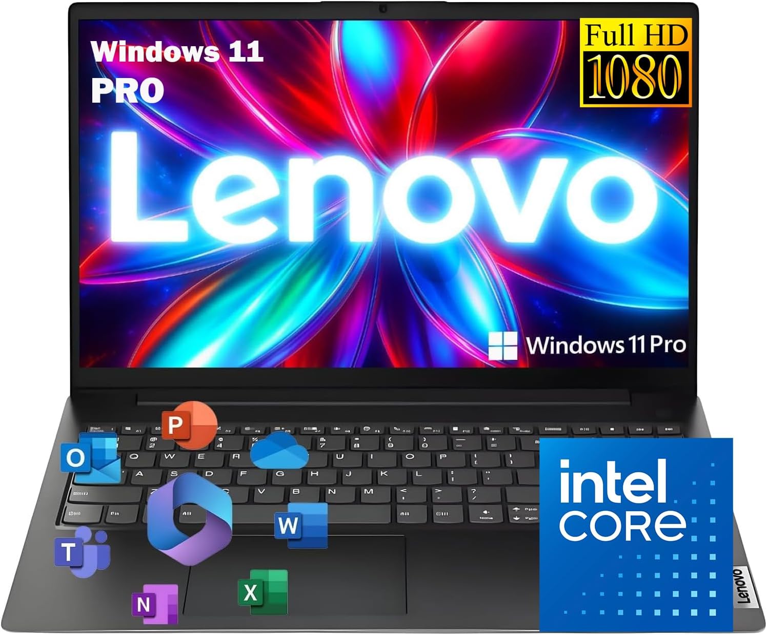 Lenovo 2026 Business Laptop with MS 365 for the Web, Intel Powerful Processor, 8GB DDR5, 628GB PCIE, 15.6