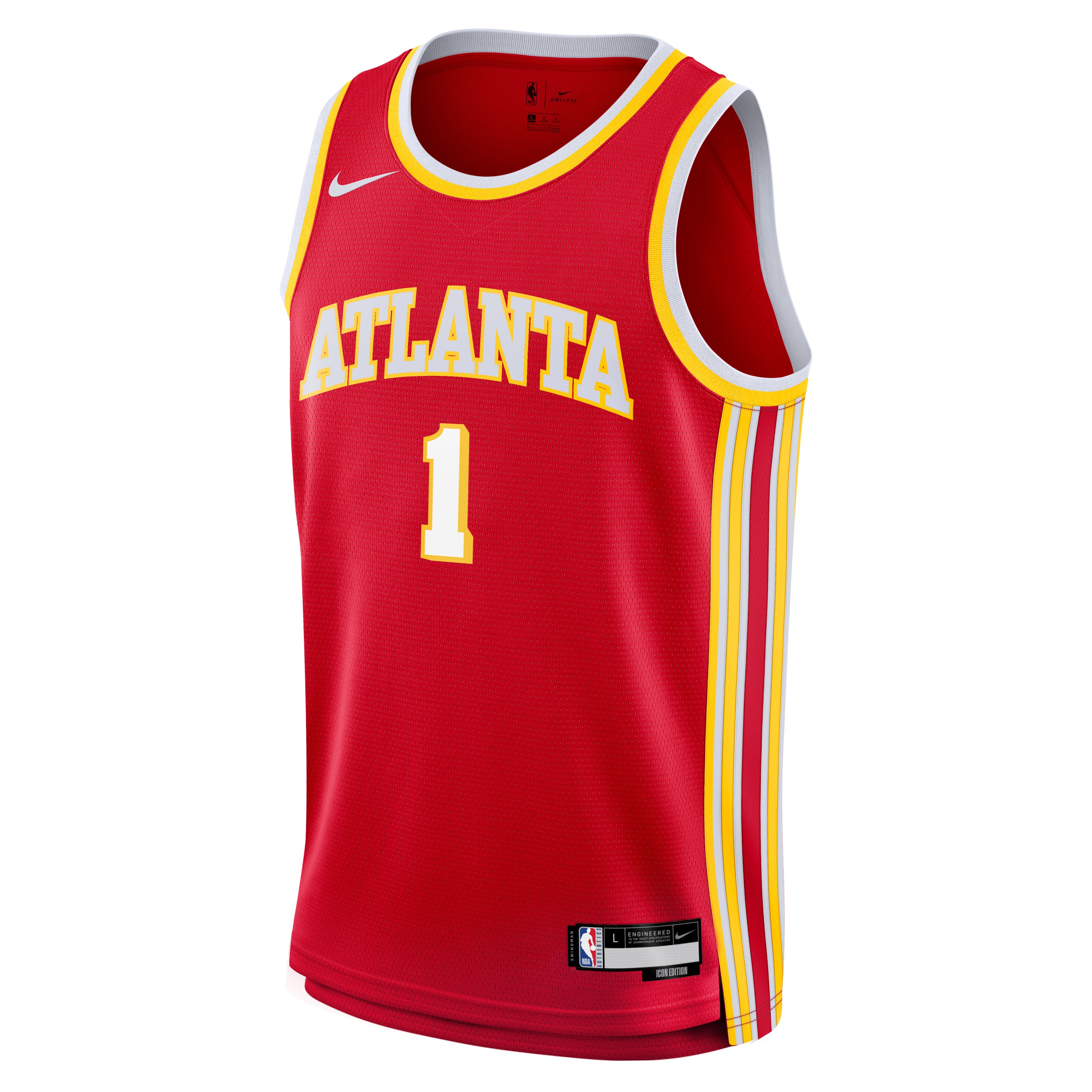 Jalen Johnson Atlanta Hawks Nike Youth Swingman Jersey - Icon Edition - Red