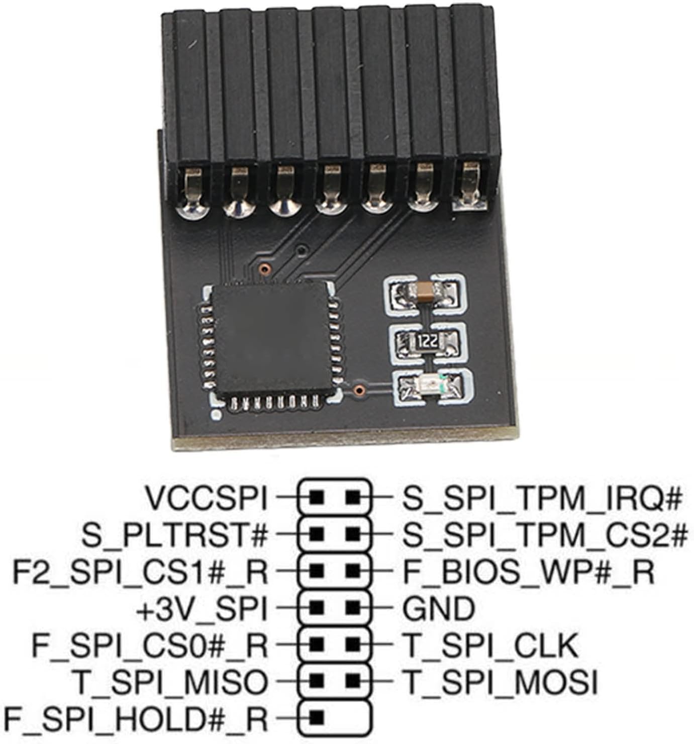 Tpm 2.0 Module, Encryption Security Tpm 14 Pin 14Pin SPI Remote Card for Motherboard