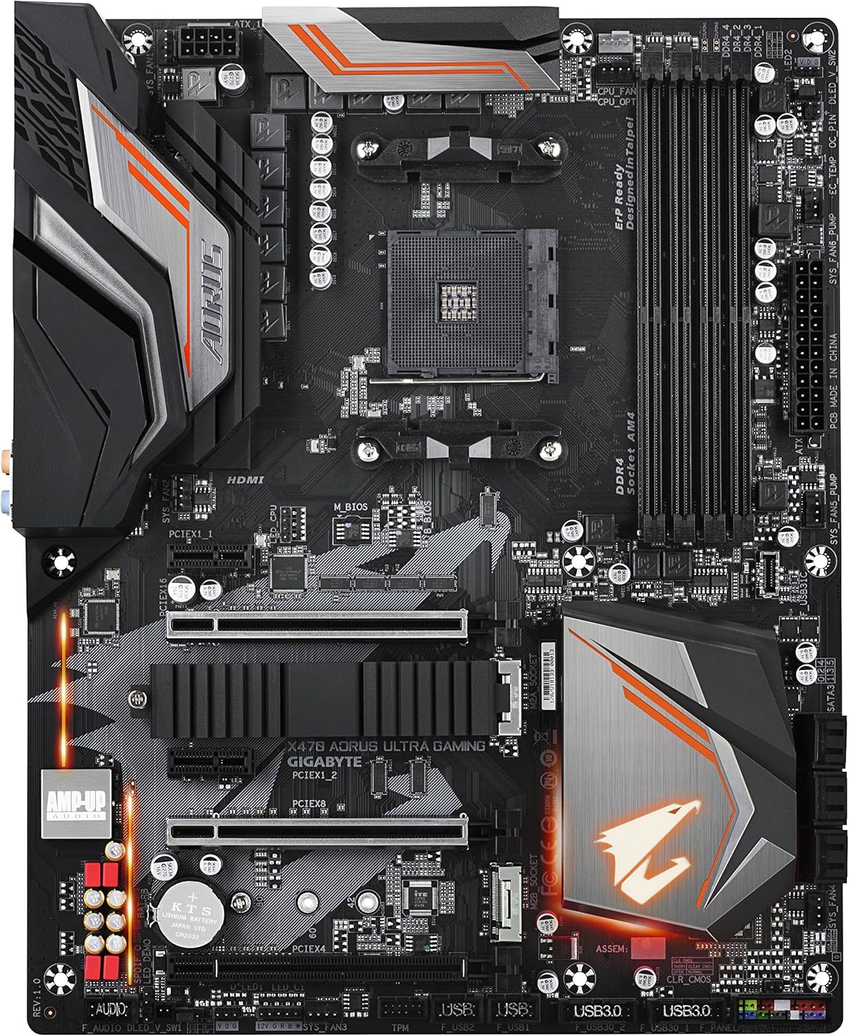 GIGABYTE X470 AORUS ULTRA GAMING (AMD Ryzen AM4/ X470/ USB 3.1 Gen 2 Front Type C/ ATX/ DDR4/ Motherboard)
