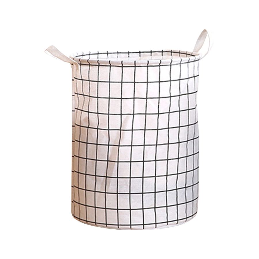 Storage And Organization, Toy Organizers Kids Plushies Home Decor Bedroom Stuffed Animals Playroom Basket Plastic Room Kitchen Organizer Plush Stylish Black Grid Pattern White