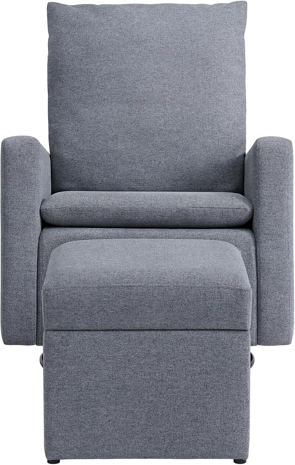 Soho Baby Everlee Upholstered Glider and Ottoman Set, Charcoal