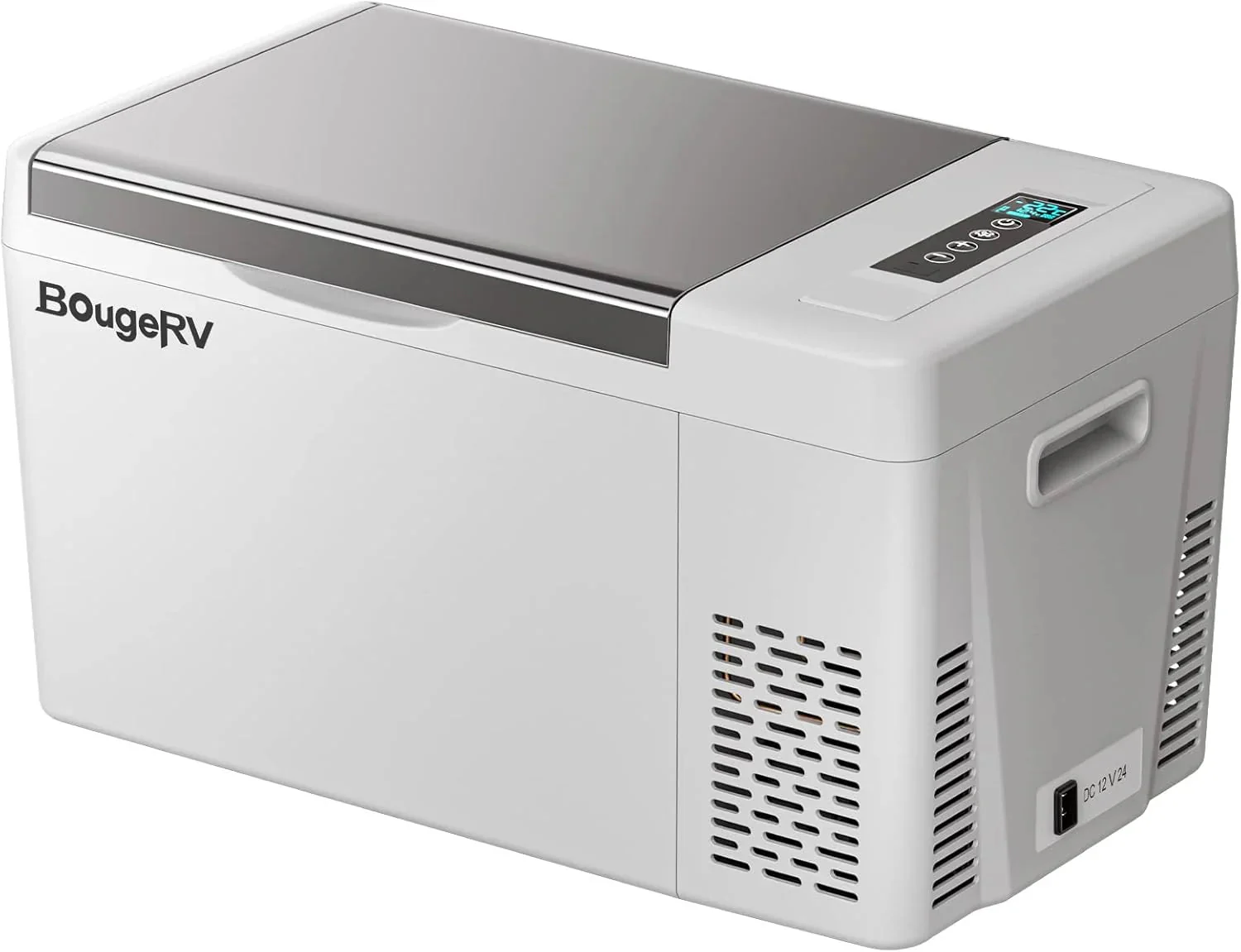 BougeRV 12 Volt Refrigerator 12V Car Fridge 23 Quart Portable Freezer Compressor Cooler 12/24V DC 110~240 Volt AC for Truck Van RV Camper SUV Travel Camping Road Trips Tailgating -7℉~50℉