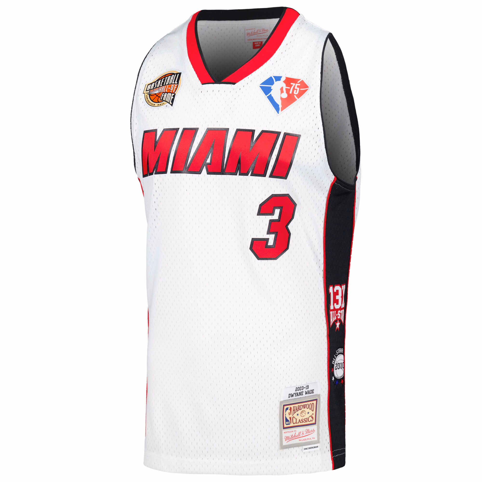 Dwyane Wade Miami Heat Mitchell & Ness Unisex Hall of Fame Class of 2023 Throwback Swingman Jersey - White