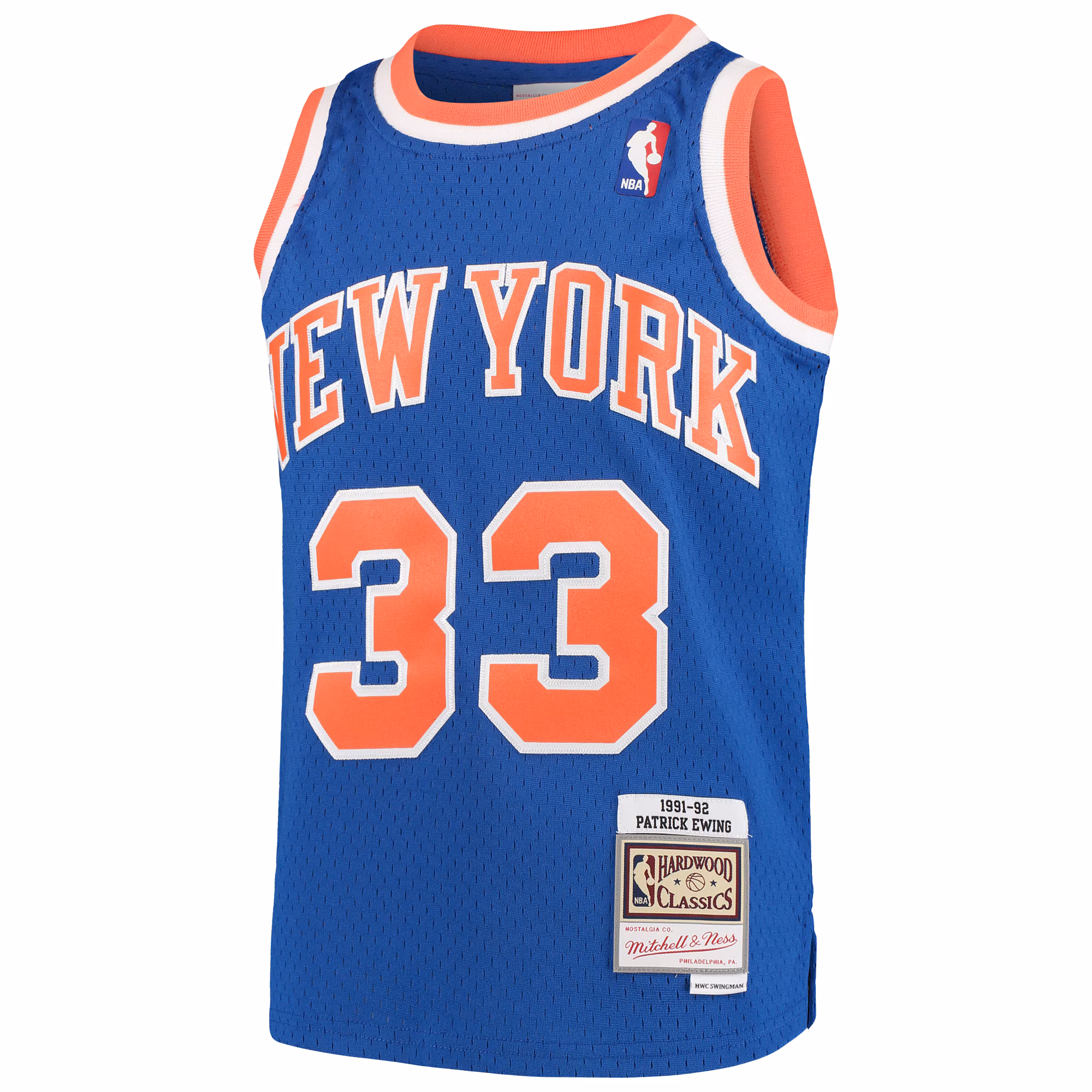 Patrick Ewing New York Knicks Mitchell & Ness Youth Hardwood Classics Swingman Throwback Jersey - Blue