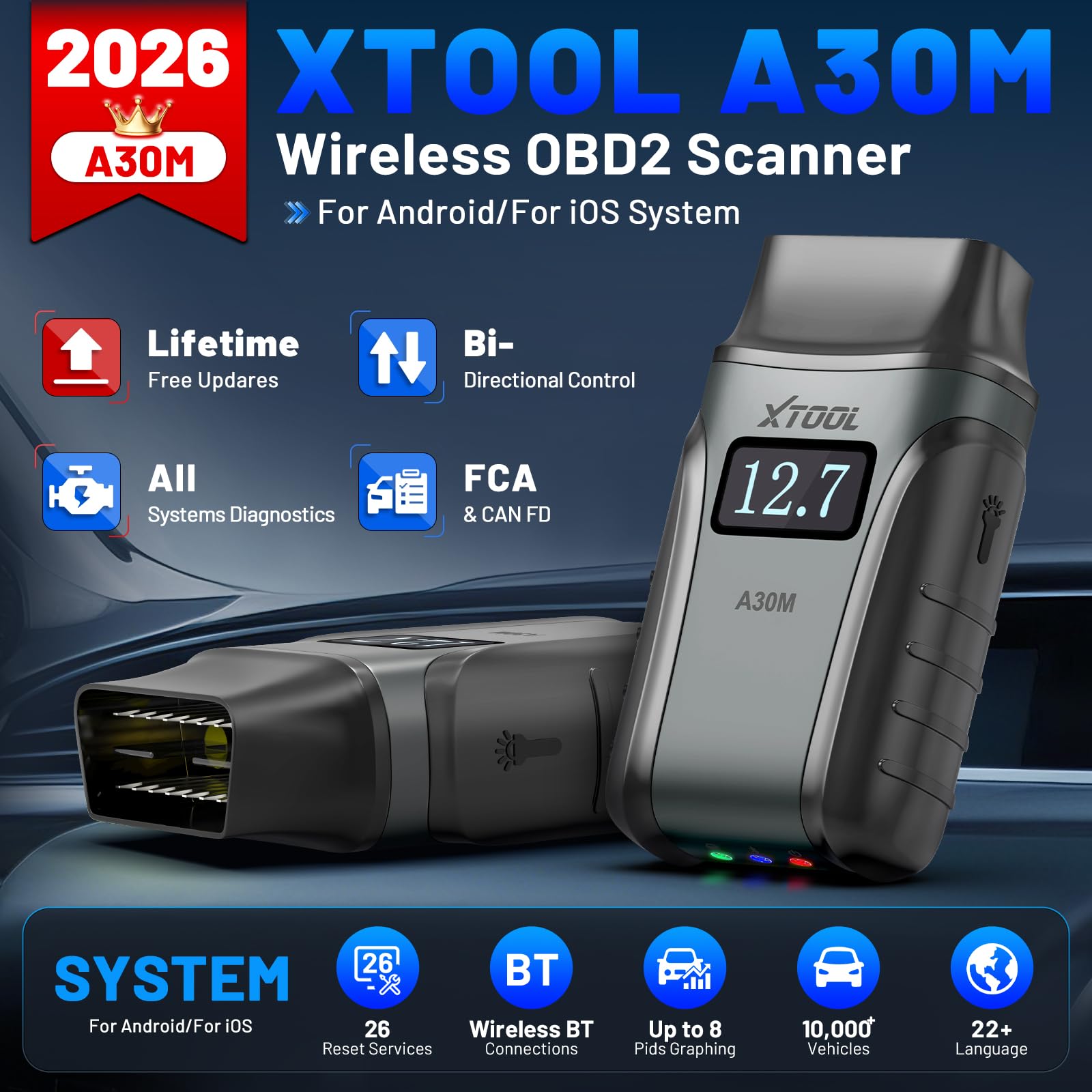 XTOOL Anyscan A30M V2.0 OBD2 Scanner & Diagnostic Tool