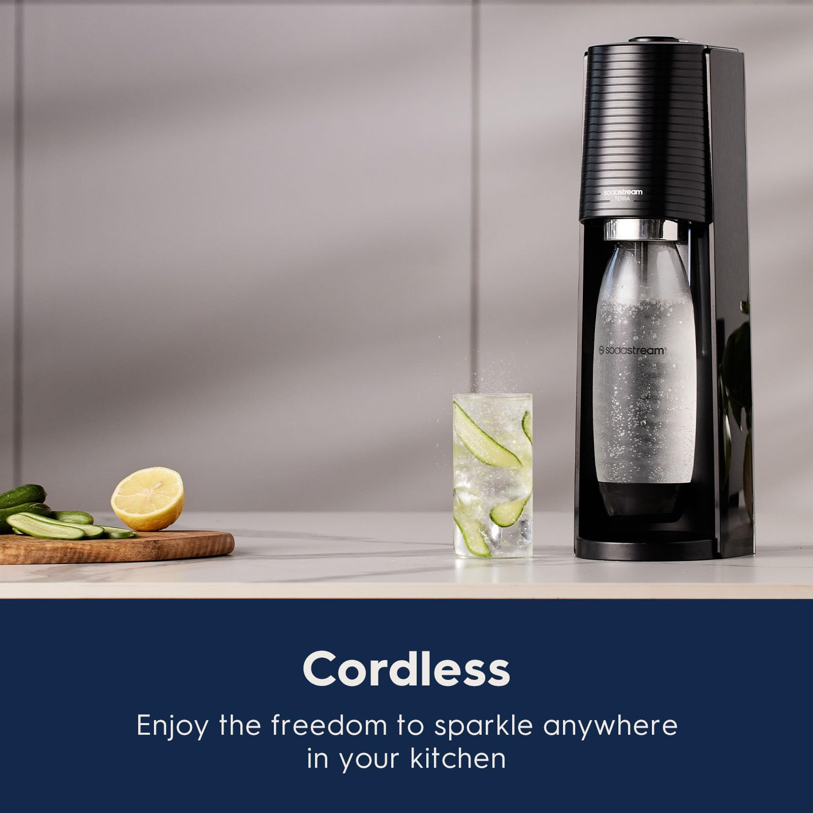 SODASTREAM Terra Sparkling Water Maker Bundle - Black Edition