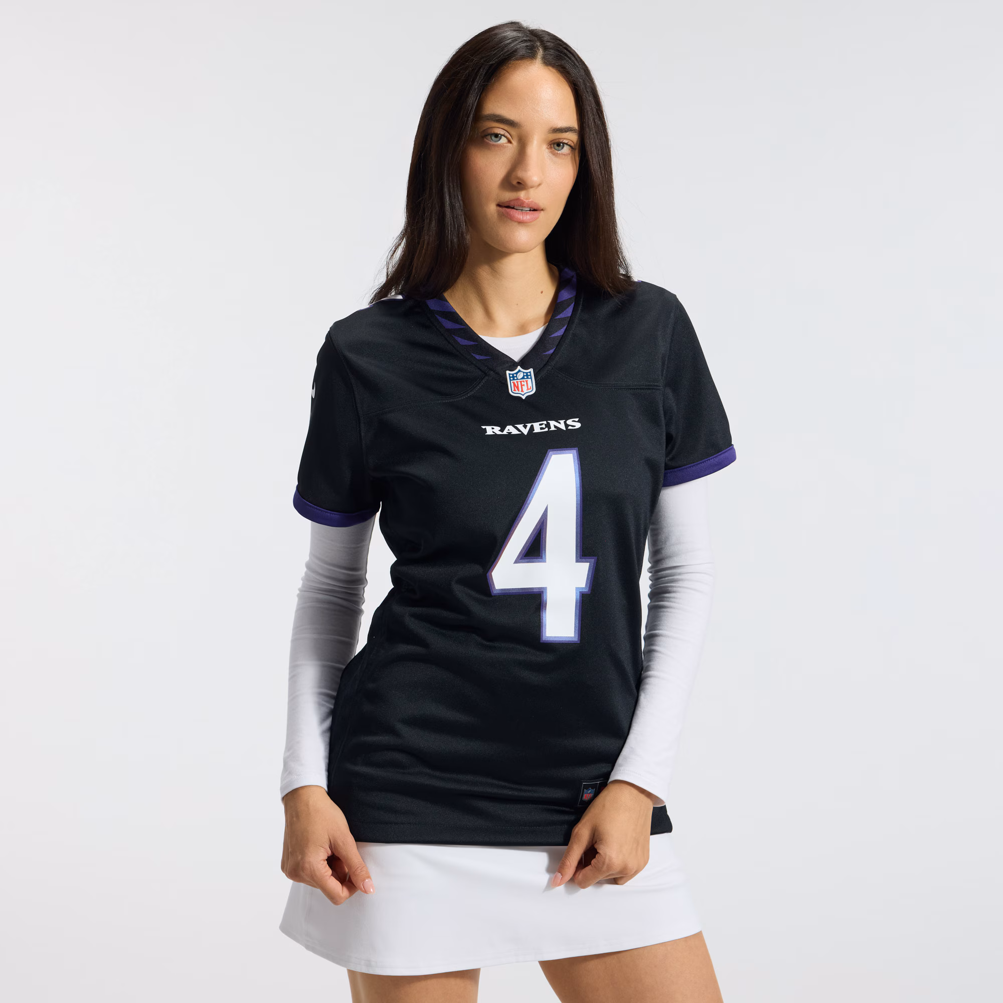 Zay Flowers Baltimore Ravens Nike Women's Alternate Game Jersey - Black