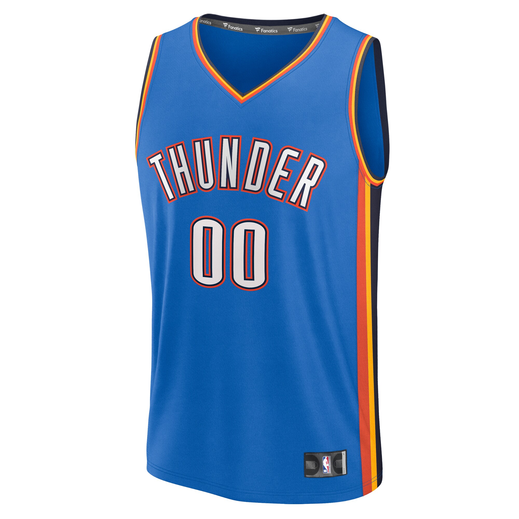 Oklahoma City Thunder Fanatics Youth Fast Break Custom Replica Jersey - Blue  - Icon Edition