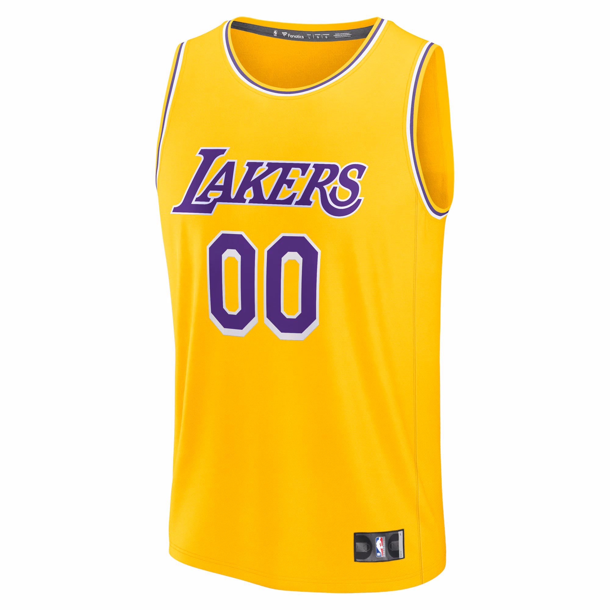 Los Angeles Lakers Fanatics Fast Break Custom Jersey - Icon Edition - Gold
