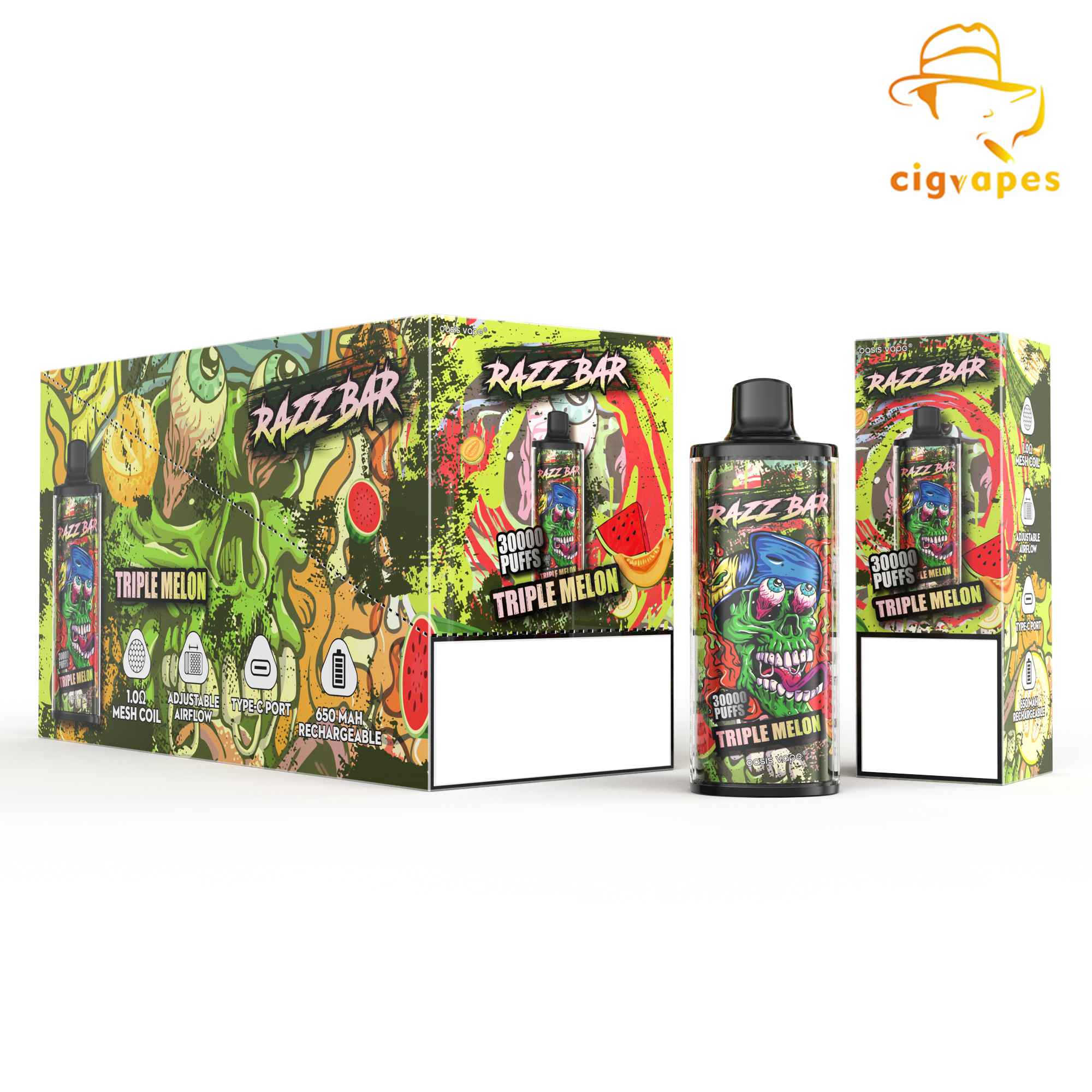 EU Warehouse Razz Bar 30000 Puffs 30K Disposable Vapes Razzbar E-zigaretten