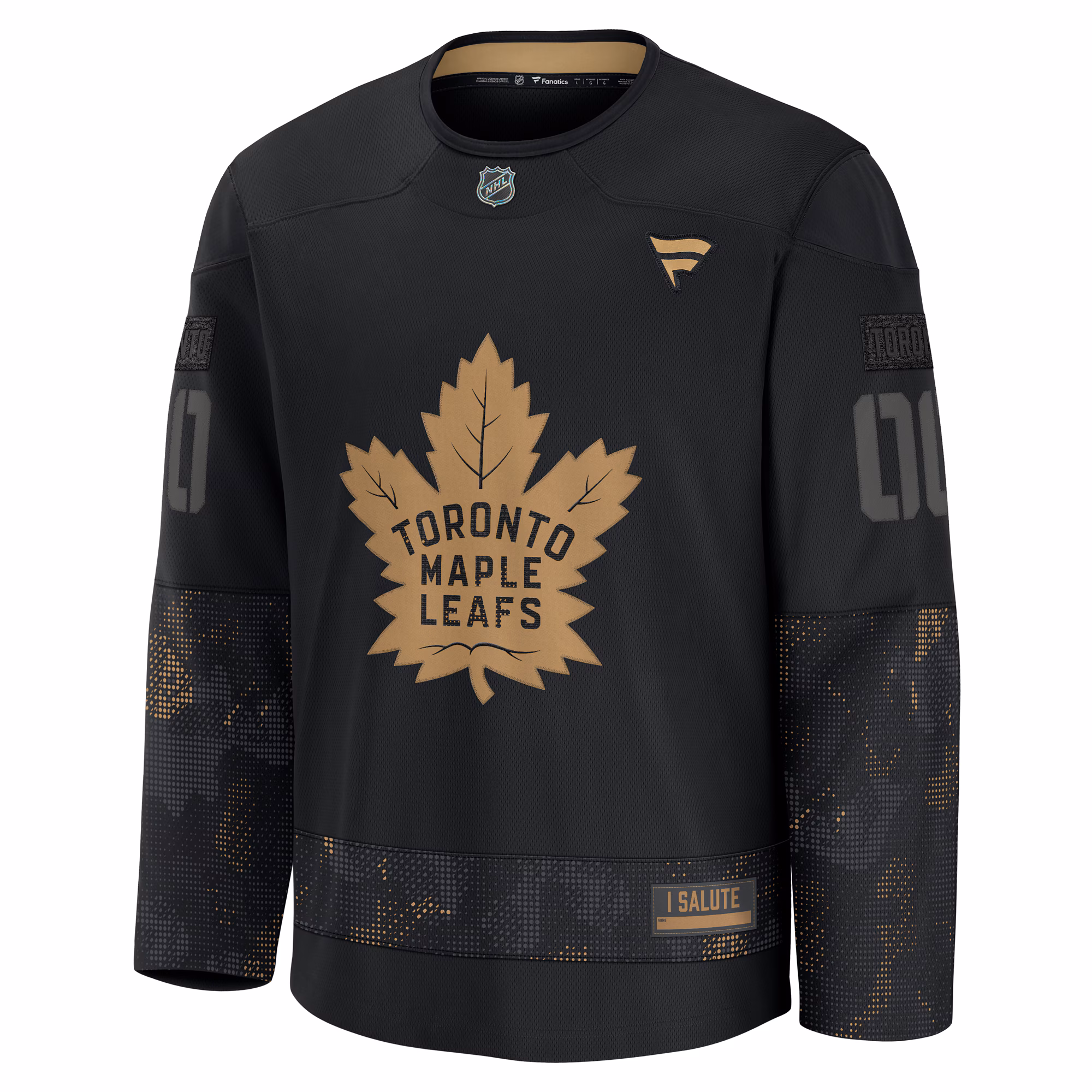 Toronto Maple Leafs Fanatics 2024 Military Appreciation Custom Practice Jersey - Black