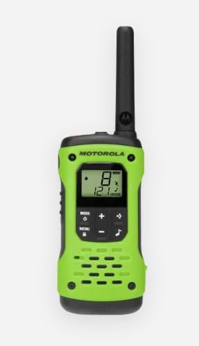 Motorola Solutions, Portable FRS Talkabout T600 H2O Two Way Radios 2-Pack, Walkie Talkies Green Waterproof 2 PTT Earpieces Rechargeable