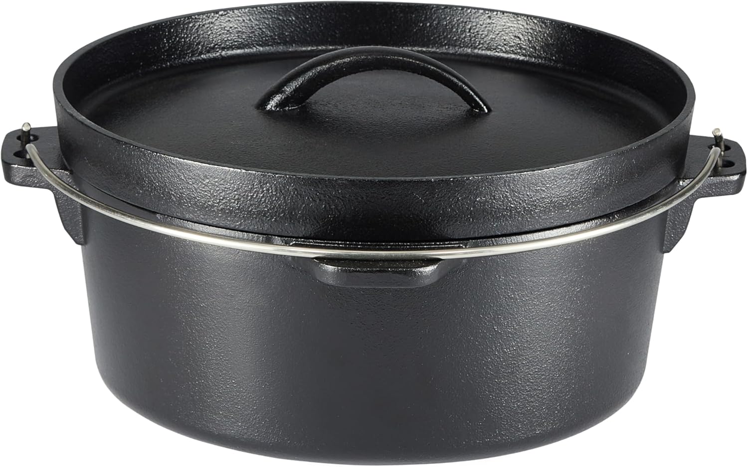 Amazon Basics Pre-Seasoned Cast Iron 5-Piece Cookware Set, Oven Safe, Cooks Evenly, 14.17 x 12.2 x 10.63 in, Black