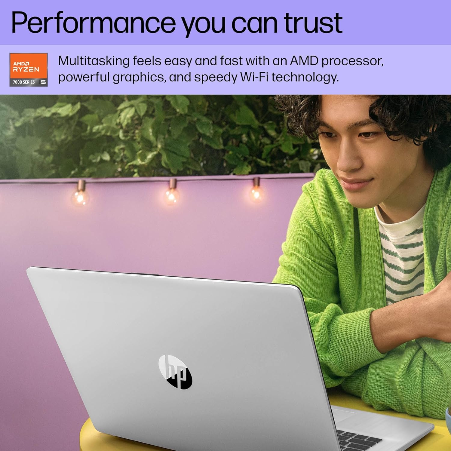 HP 17.3 inch FHD Display Laptop | AMD Ryzen 5 7520U((Beat i7-1165G7) | AMD Radeon Graphics | Webcam| Bluetooth | Silver| 16GB RAM | 512GB SSD | Windows 11 Home |Bundle with Laptop Stand