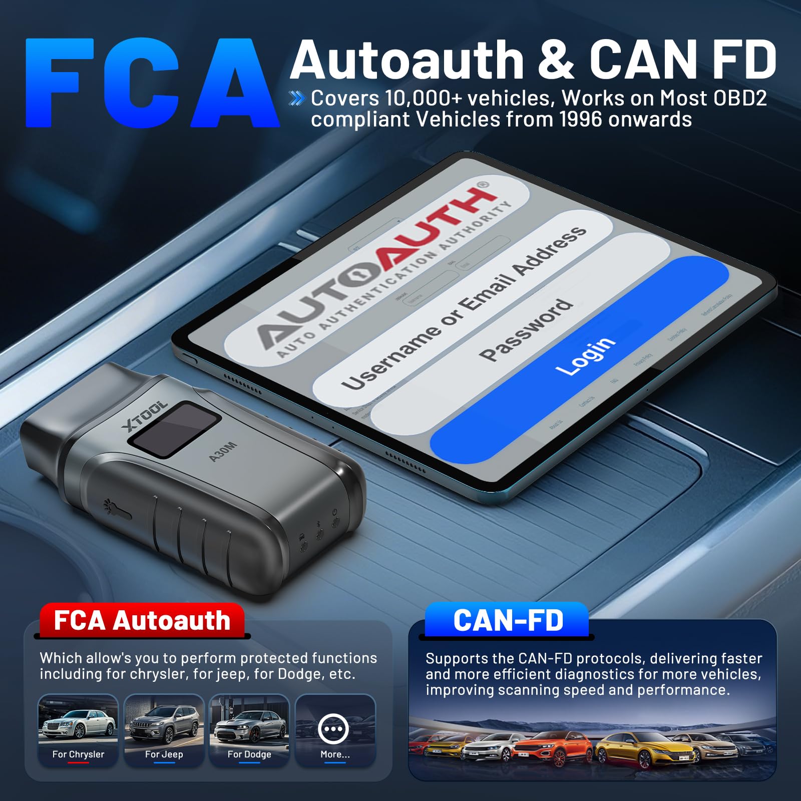 XTOOL Anyscan A30M V2.0 OBD2 Scanner & Diagnostic Tool