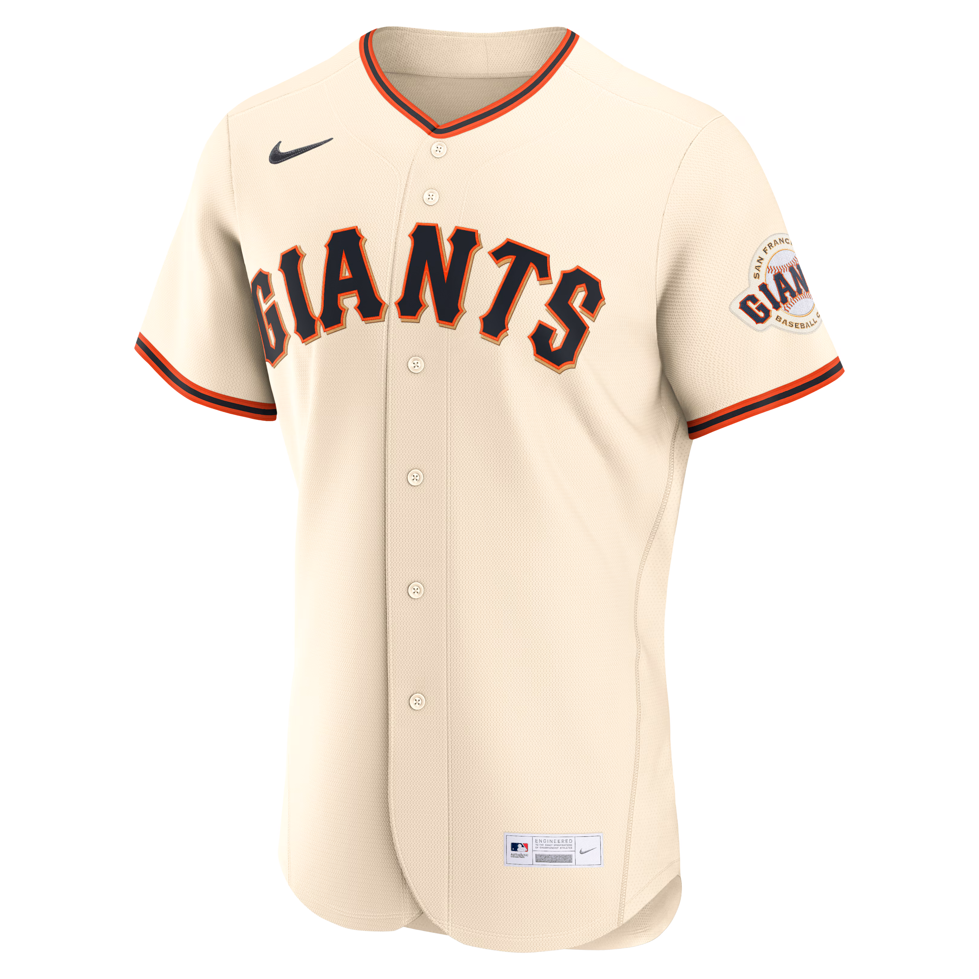 San Francisco Giants Nike Home Authentic Custom Jersey - Cream