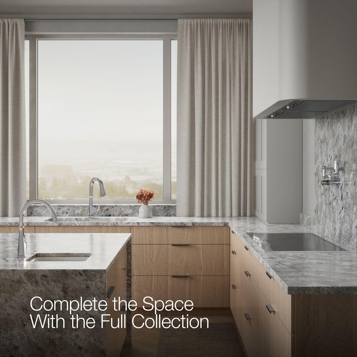 Kohler 23832-WB-CP Riff Voice-Activated Sink, Touchless Kitchen Faucet with Pull Down Sprayer, Polished Chrome