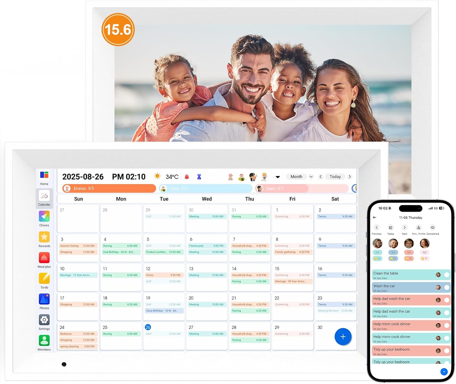 Digital Calendar 15.6