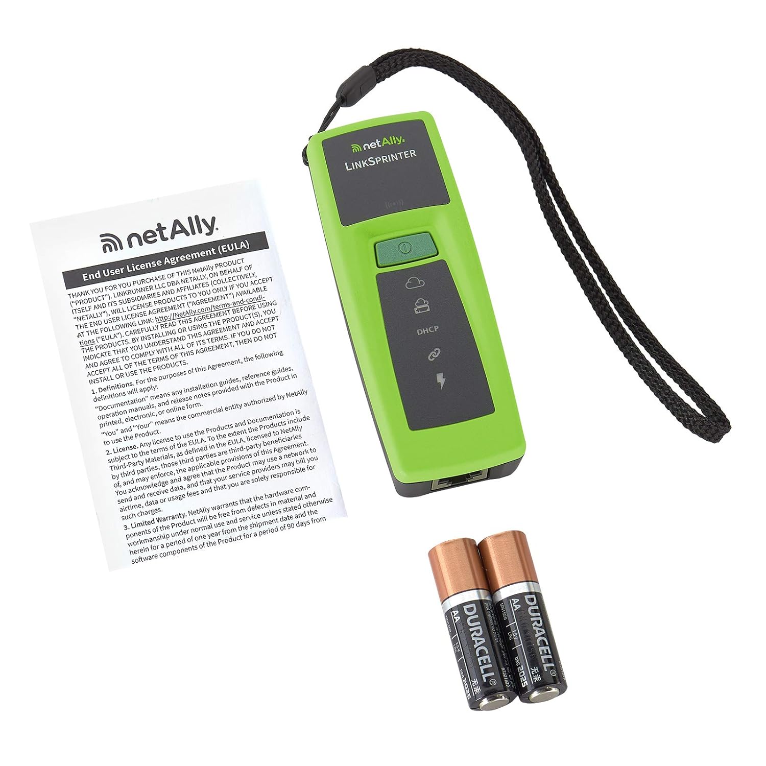 NetAlly LinkSprinter 300 - Pocket Copper Ethernet Network Tester for 10-Second Connectivity Checks (PoE, Link, DHCP, Gateway, Internet) with Link-Live Reporting
