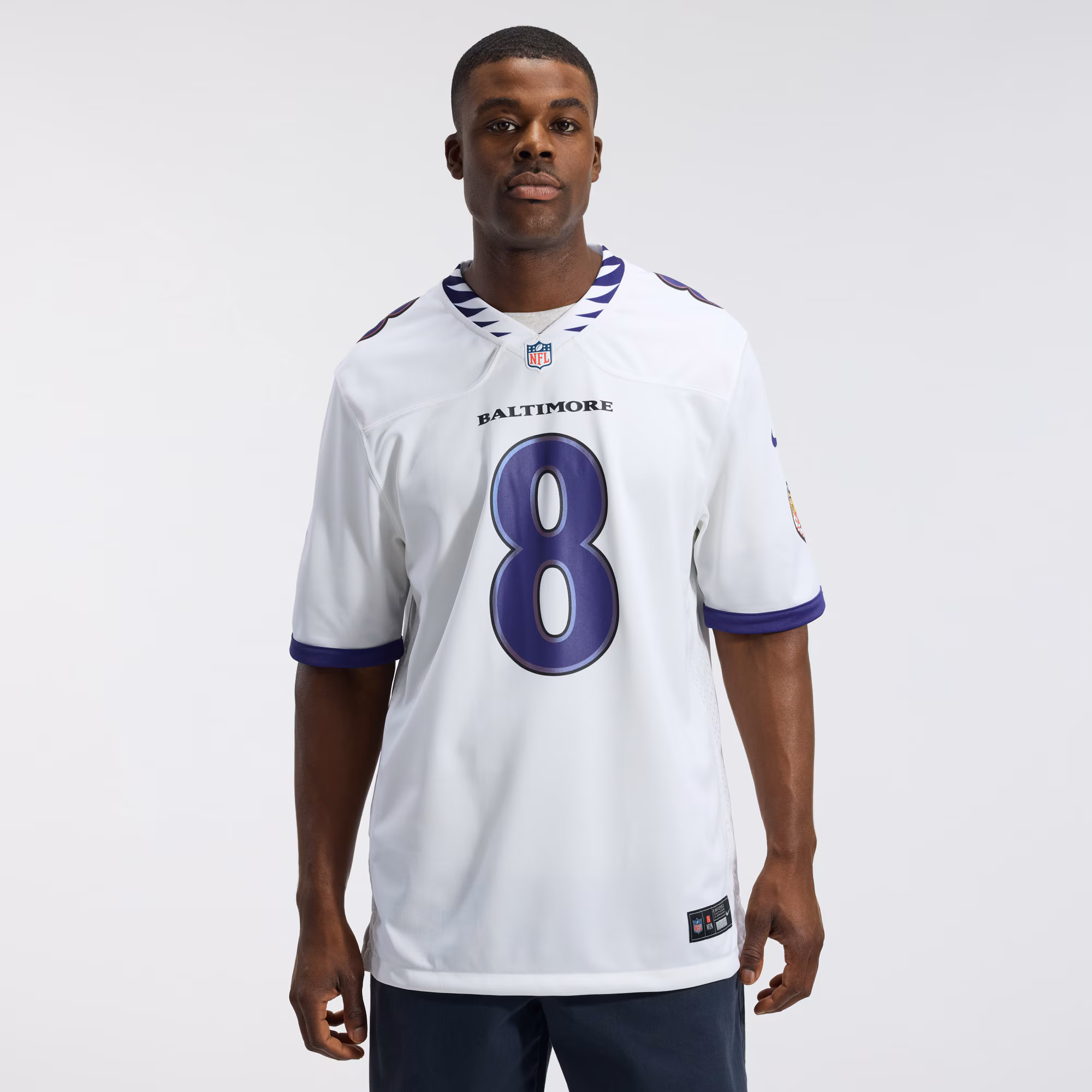 Lamar Jackson Baltimore Ravens Nike Game Jersey - White