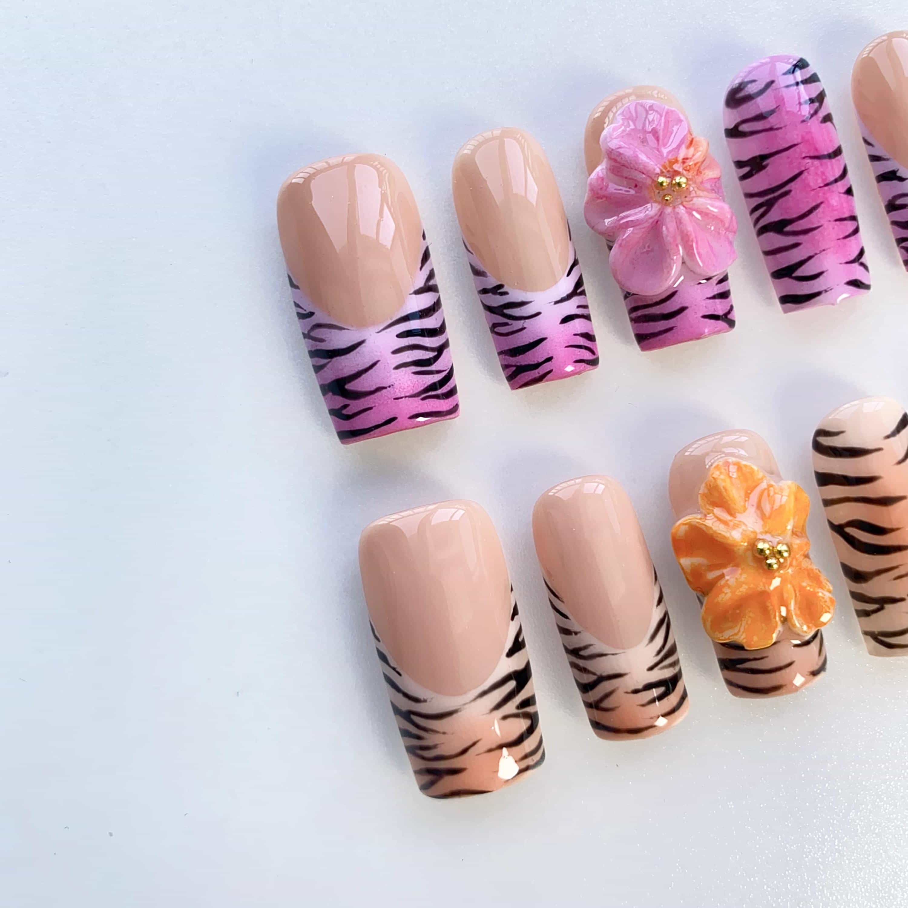 Leopard Garden Press On NailsLeopard Garden Press On Nails - SAYEGIRLS